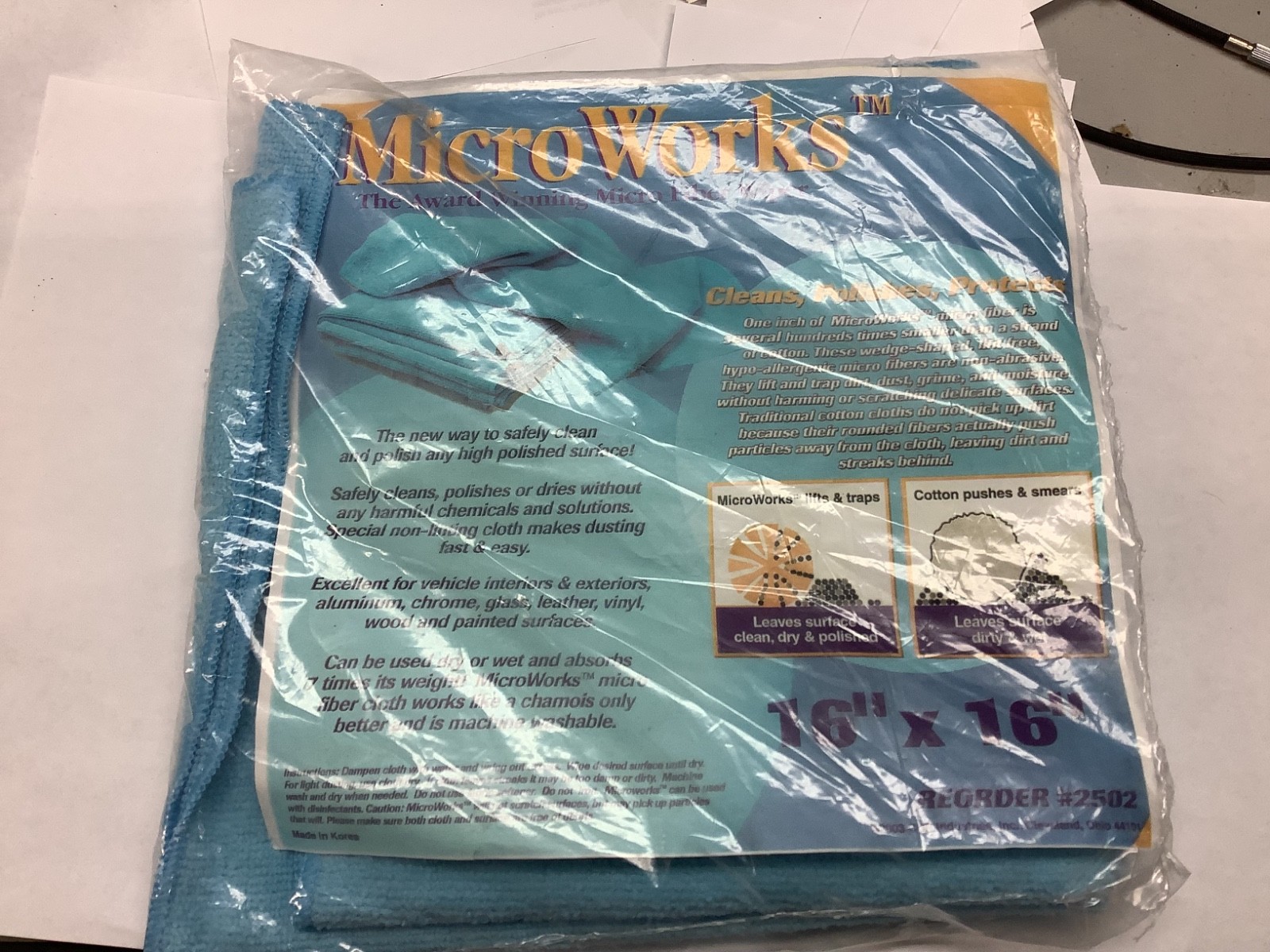 Micro Works Fiber Cloth~16" X 16"--NEW