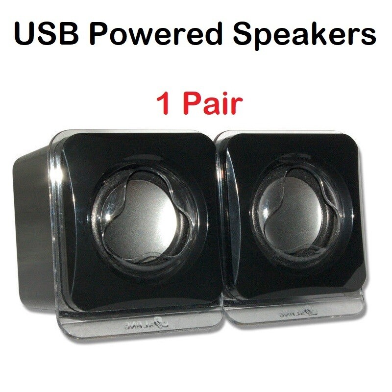 Sunvision 1 Pair Mini Mono USB Powered Speakers for Audio Surveillance Systems