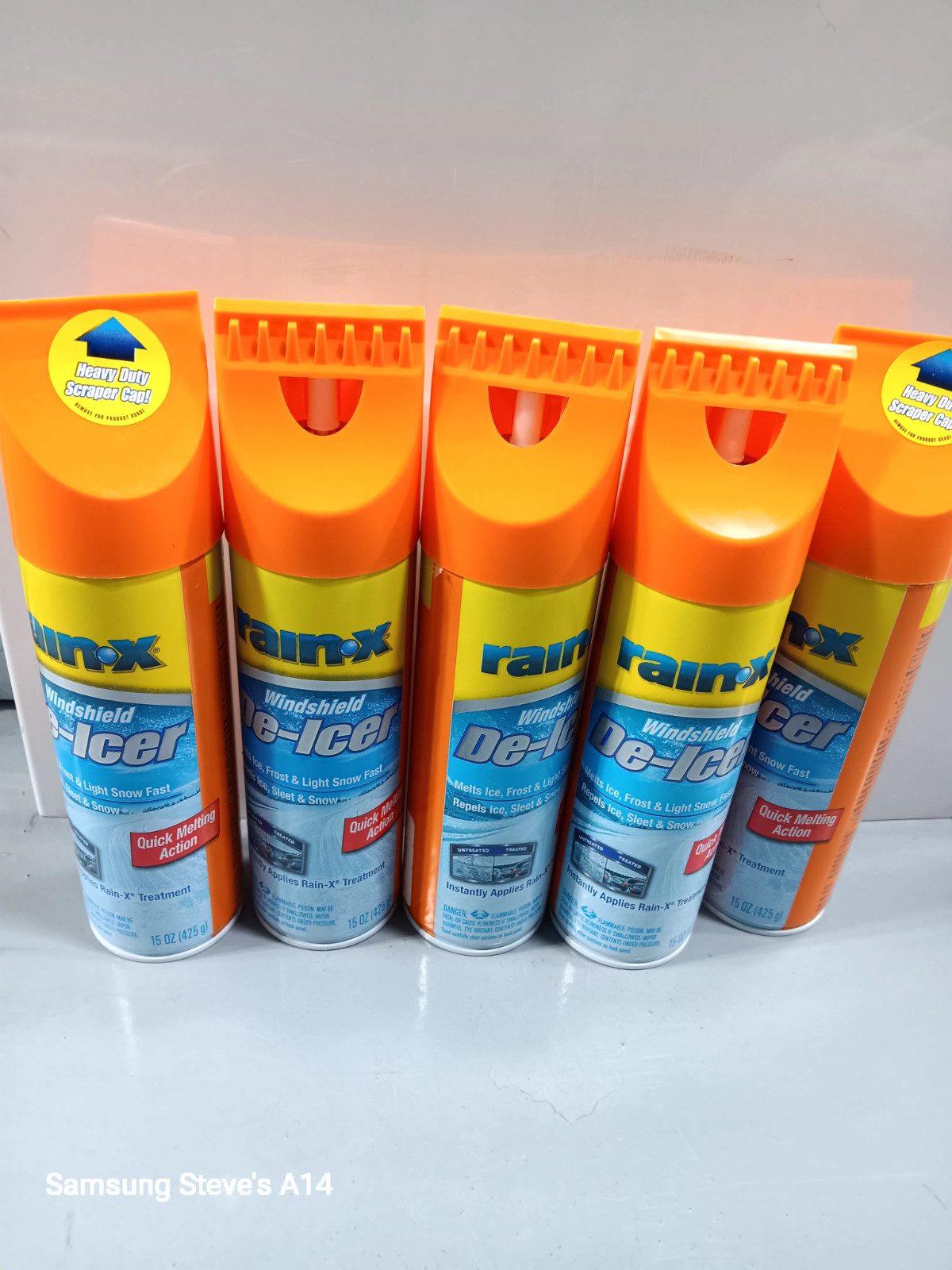 5 RAIN X WINDSHIELD DE-ICER 15 oz with scraper