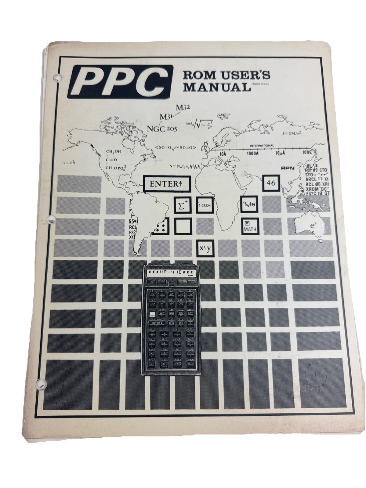 Vtg 1981 PPC ROM User Manual HP-41C HP-41CV Hex Decimal Byte Table Complete Set