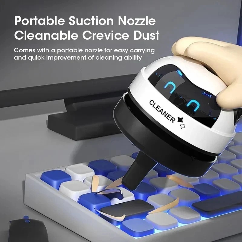 Portable Mini Desk Table Vacuum Cleaner Cute Desktop Dust Sweeper