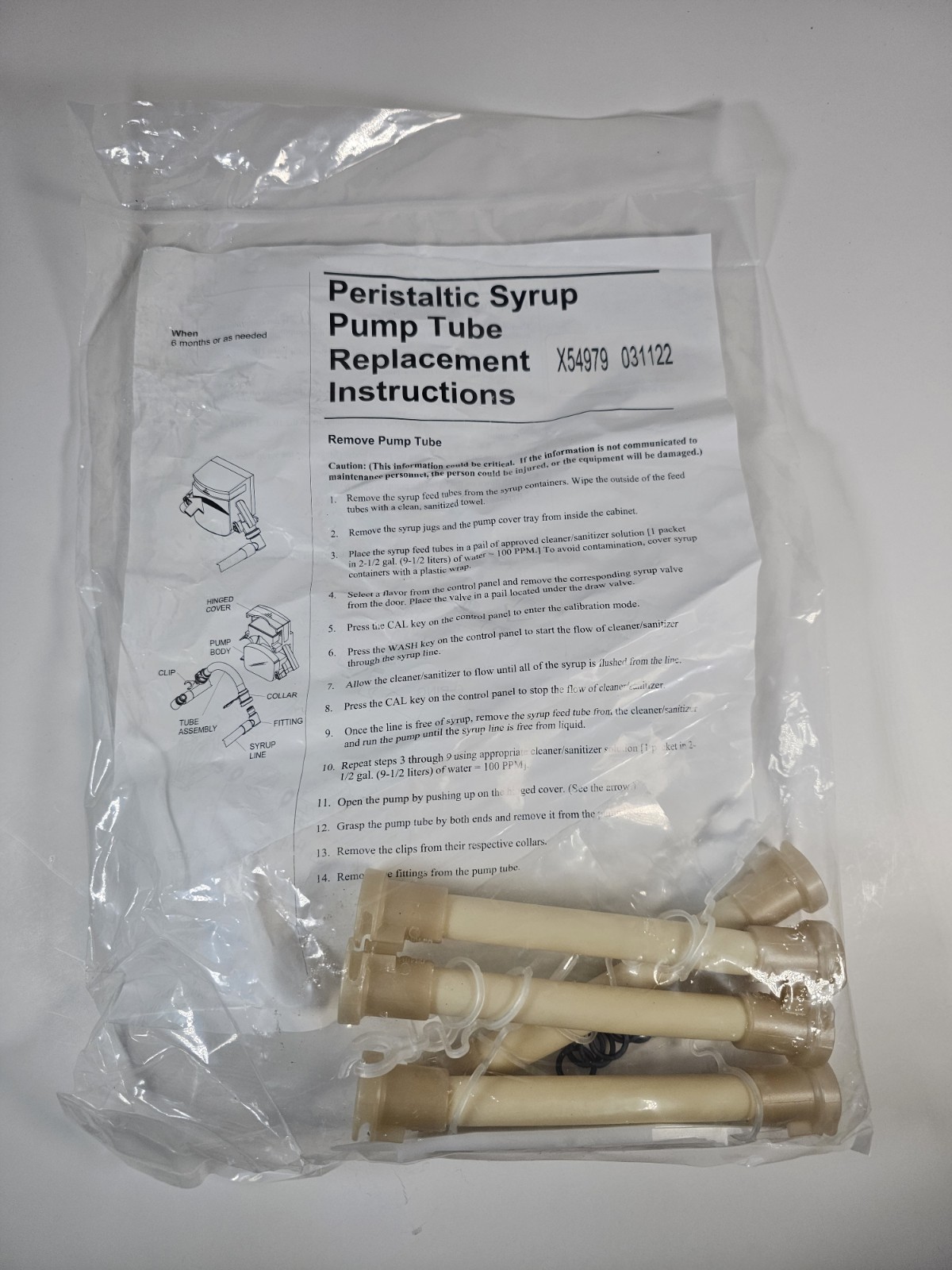 Taylor Company X54979  031122 Pump Tube Kit - 4 Pack - NEW SEALED!