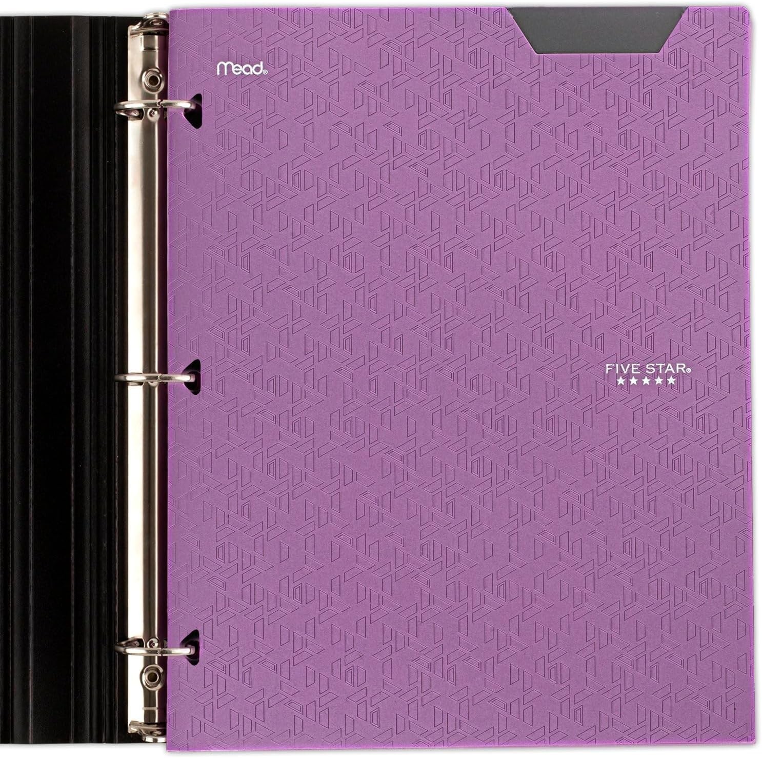 2-Pocket Folder, Plastic Folder with Stay-Put Tabs, Fits 3-Ring Binder, Holds...