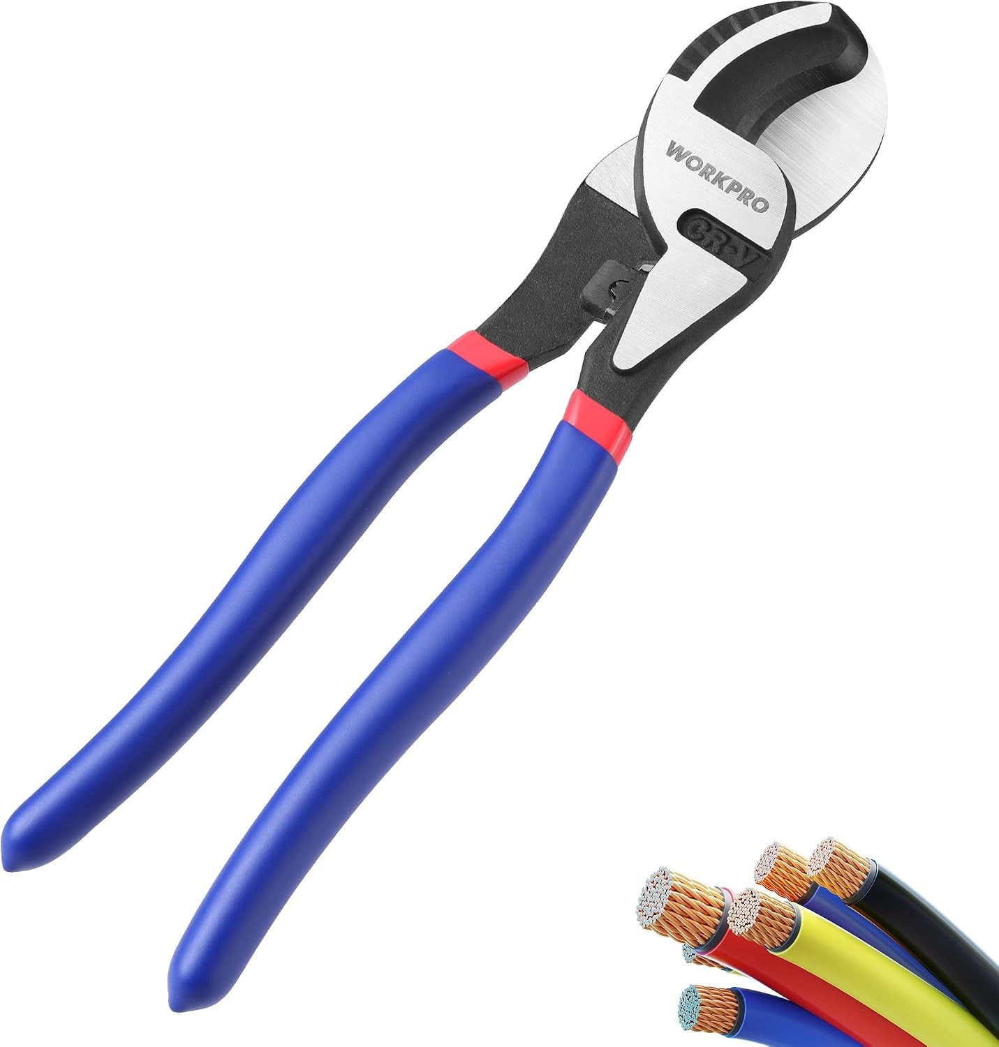 9-1/4 inch High Leverage Cable Cutter, Heavy Duty CR-V Wire Cutter | Cuts 4/0 Al