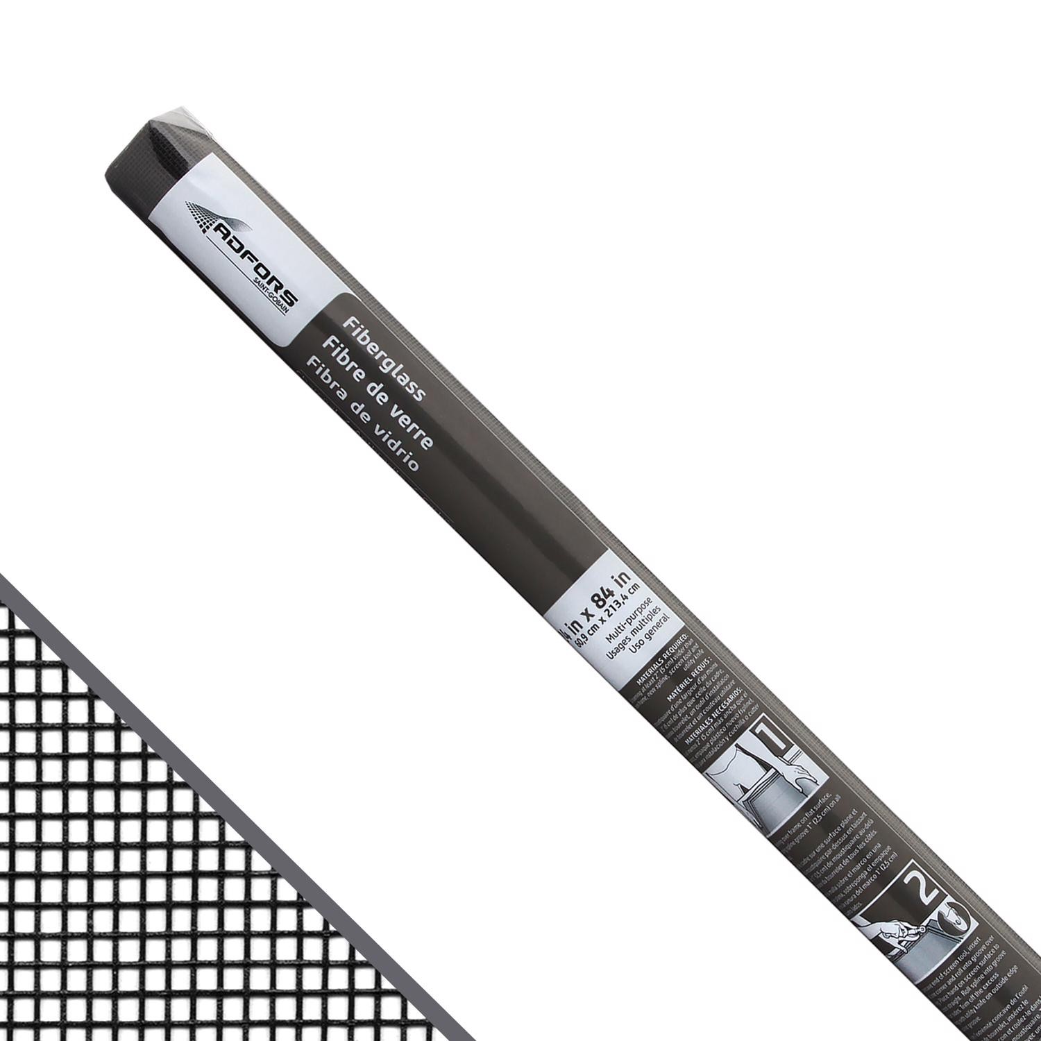 Adfors FCS8550-M Fiberglass Charcoal Door and Window Screen 7 L ft. x 24 W in.