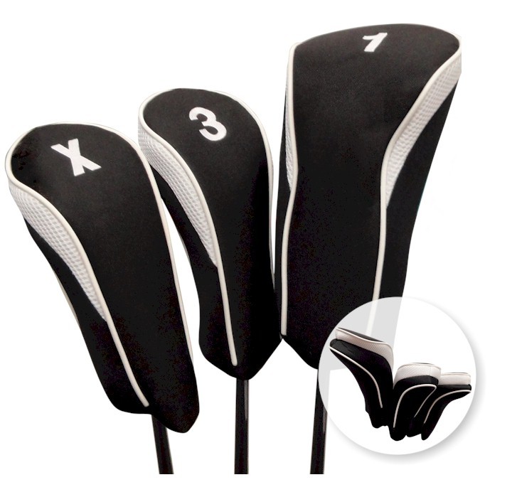 Hi-Tech Contour Head Covers Silver   Set of 3, 1-3-X
