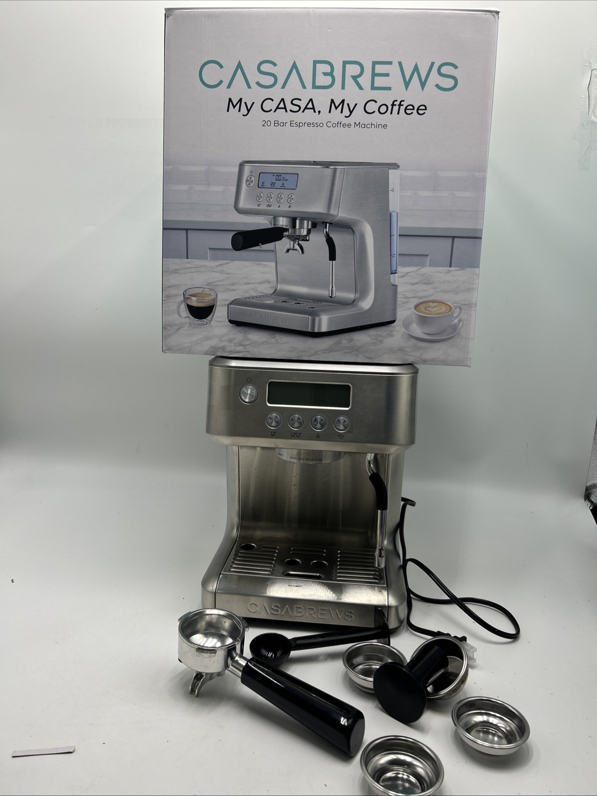 CASABREWS Ultra Espresso Machine LCD Display Milk Frother Barista Coffee