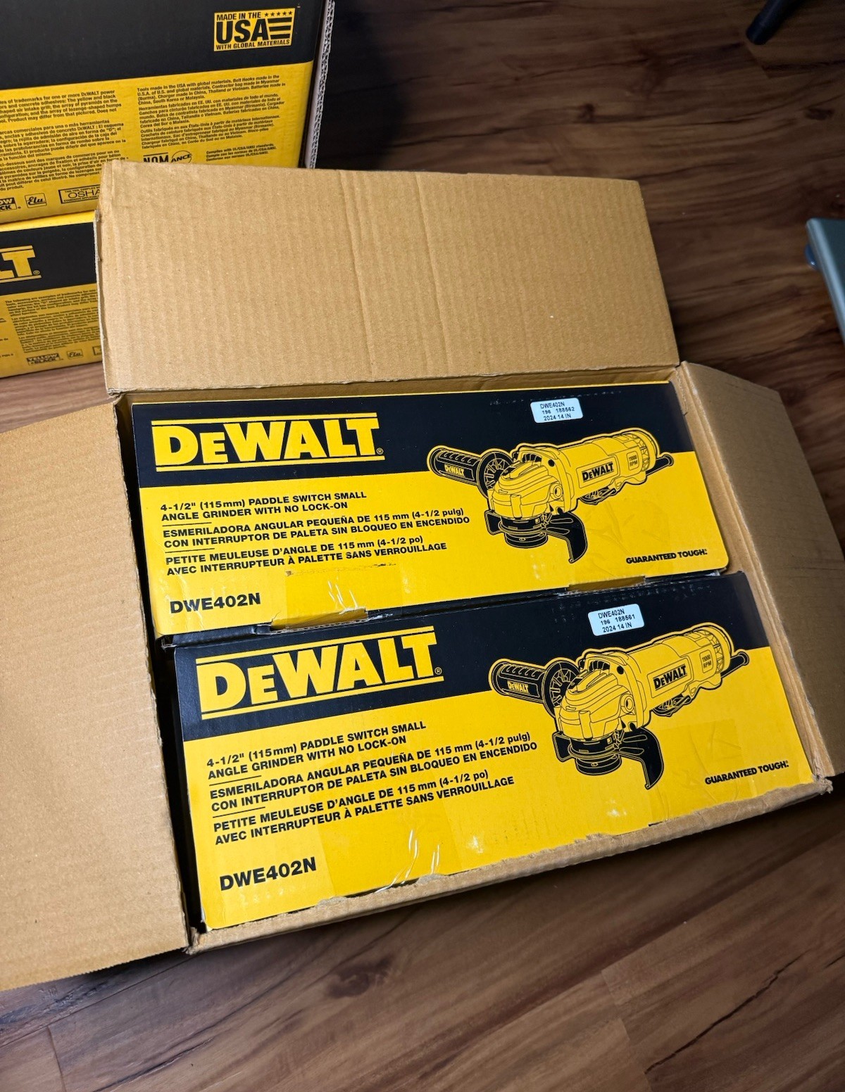 NEW DEWALT DWE402N 120V 4-1/2" Corded Angle Grinder - Yellow