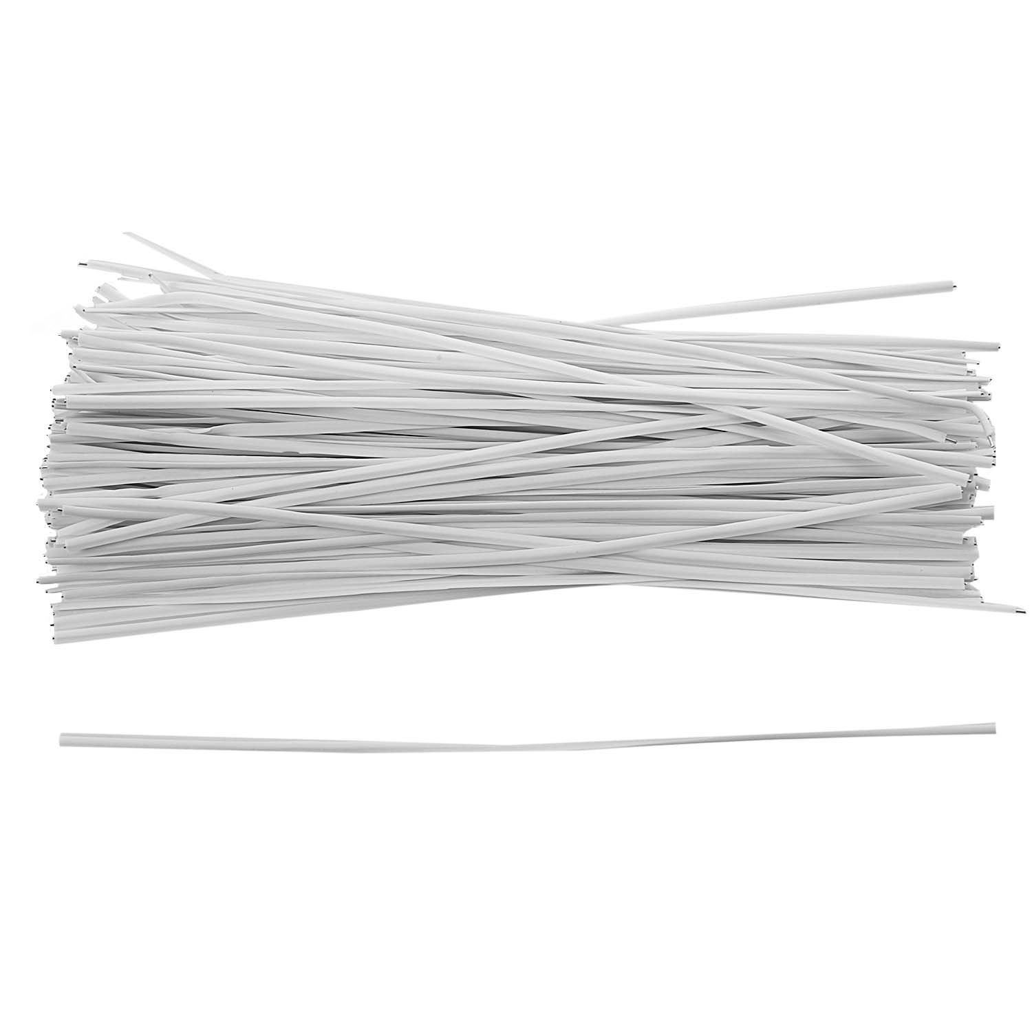 130pcs Cable Organizer Binding Packaging Wire  Ties White 150x2.2mm Q5T45881