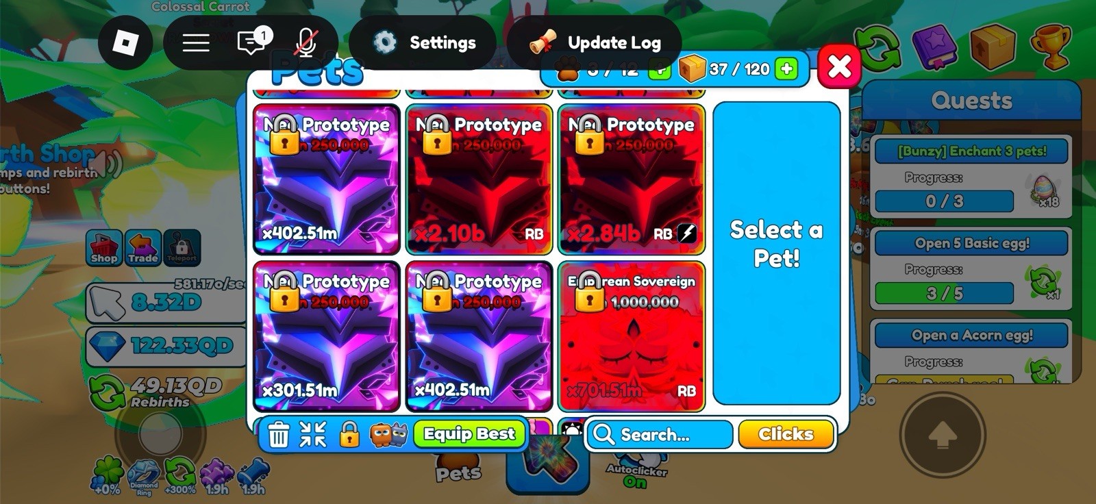 Roblox RB Pets Easter Bunny Pot O' Gold Easter Gem Jackpot Game Item/Asset
