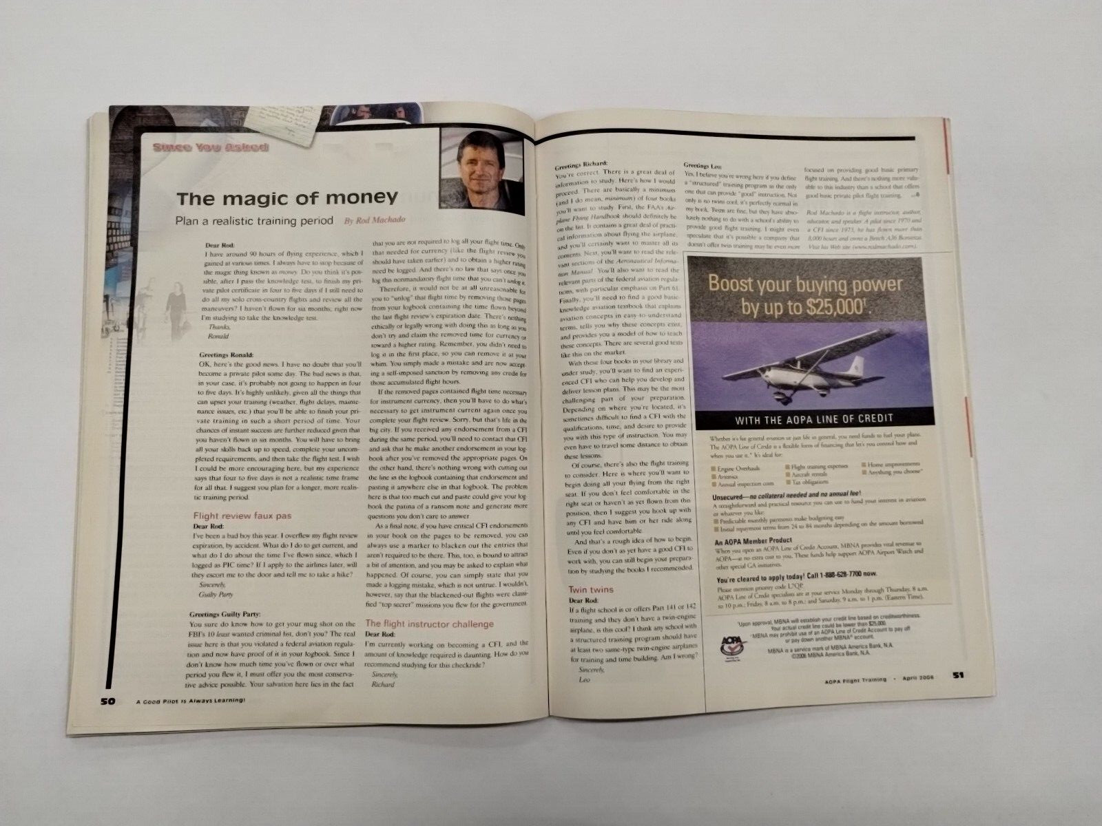 AOPA Flight Training Magazine April 2006-Original