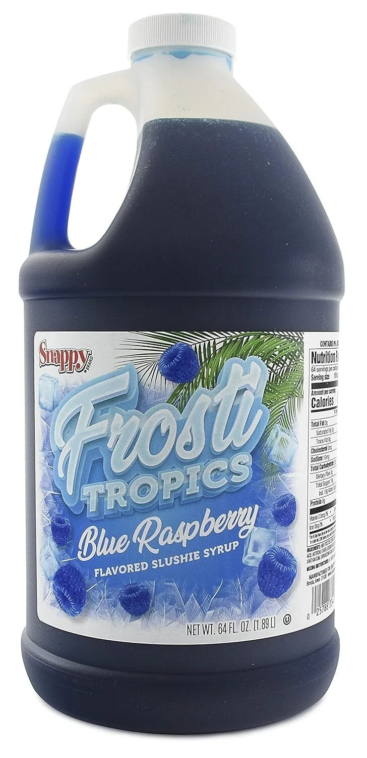 Snappy Frosti Tropics Blue Raspberry Slushy Mix, Slushie Syrups for Machine,