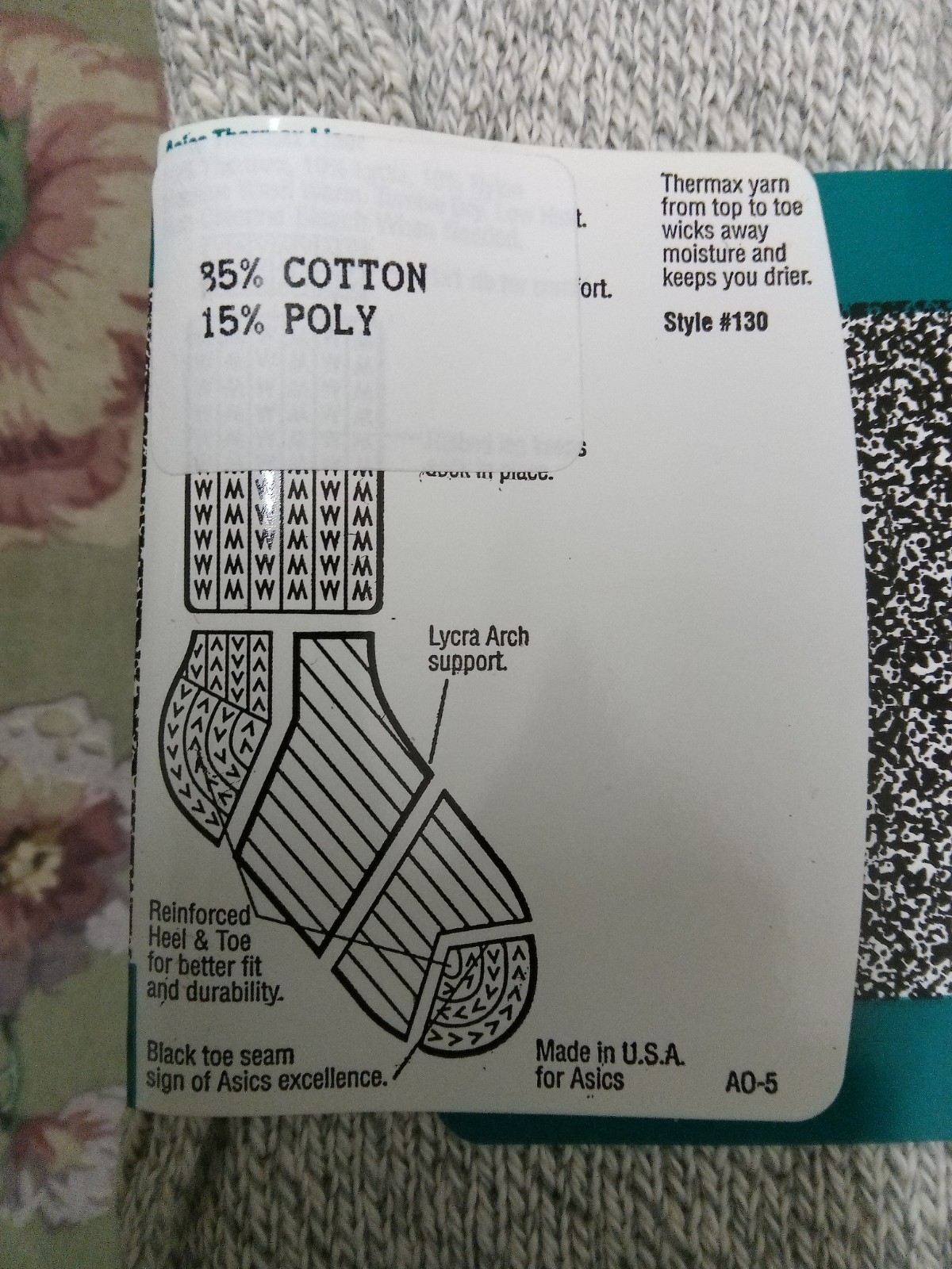 Asics Outdoor Peak Performance Socks 25 Pair New