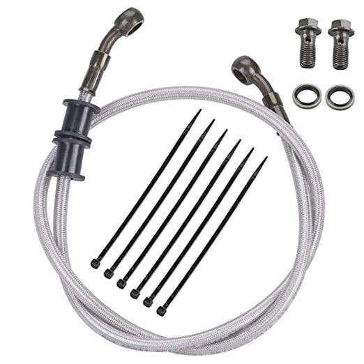 Silver Motorcycle Braided Steel Brake Clutch Oil Hoses Line Pipe Pipe for ATV