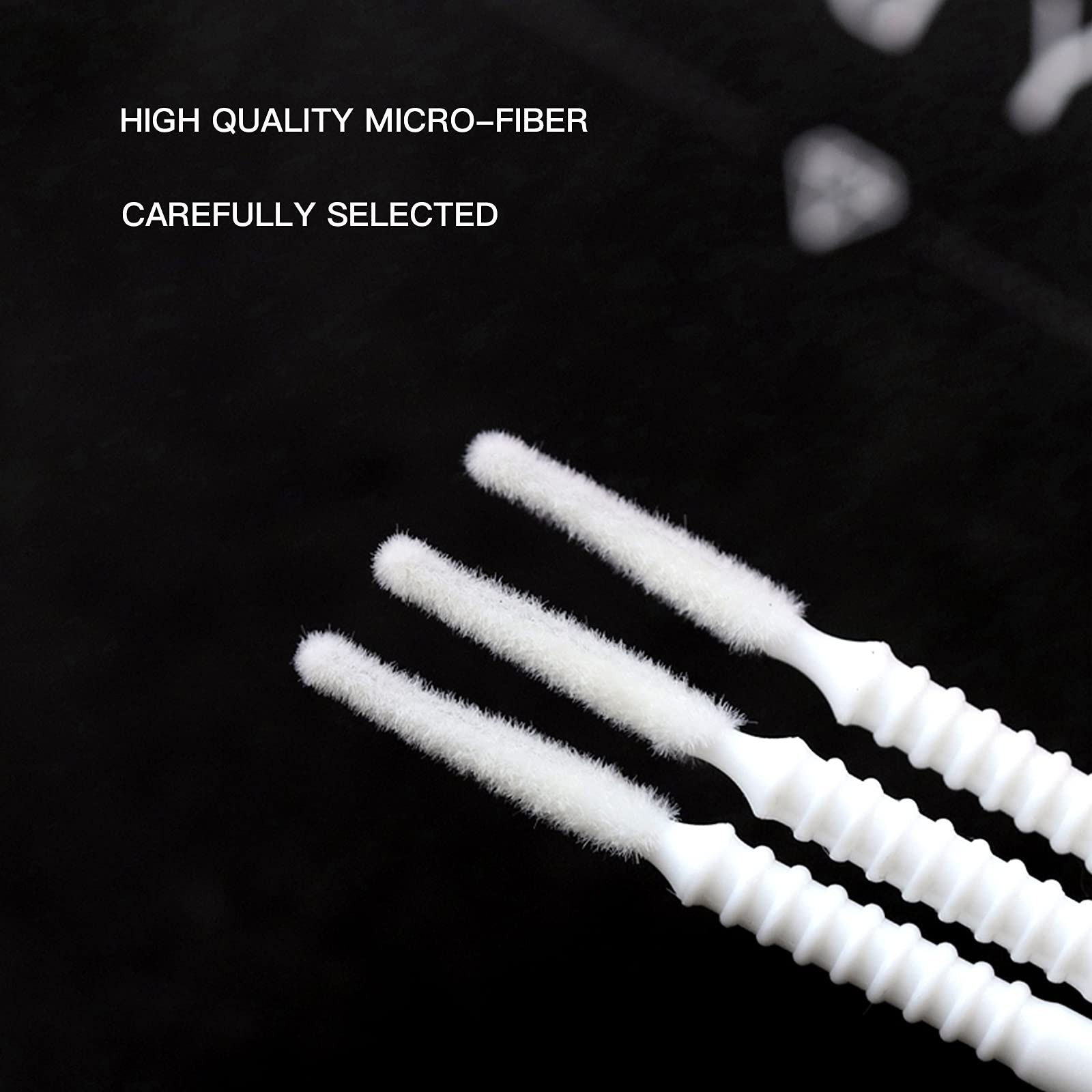 i-Laesh 200pcs Micro Brushes - Precision Microswabs 200 pcs, Black-Pro Grip
