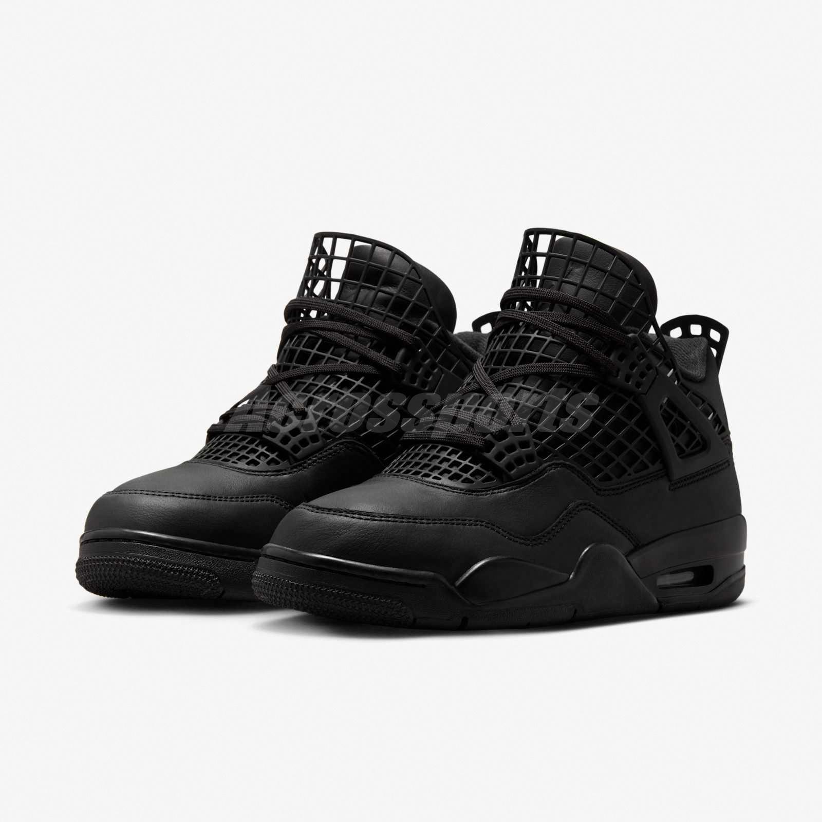Nike Wmns Air Jordan 4 Net AJ4 Black Women Casual Shoes Sneakers FN7251-001