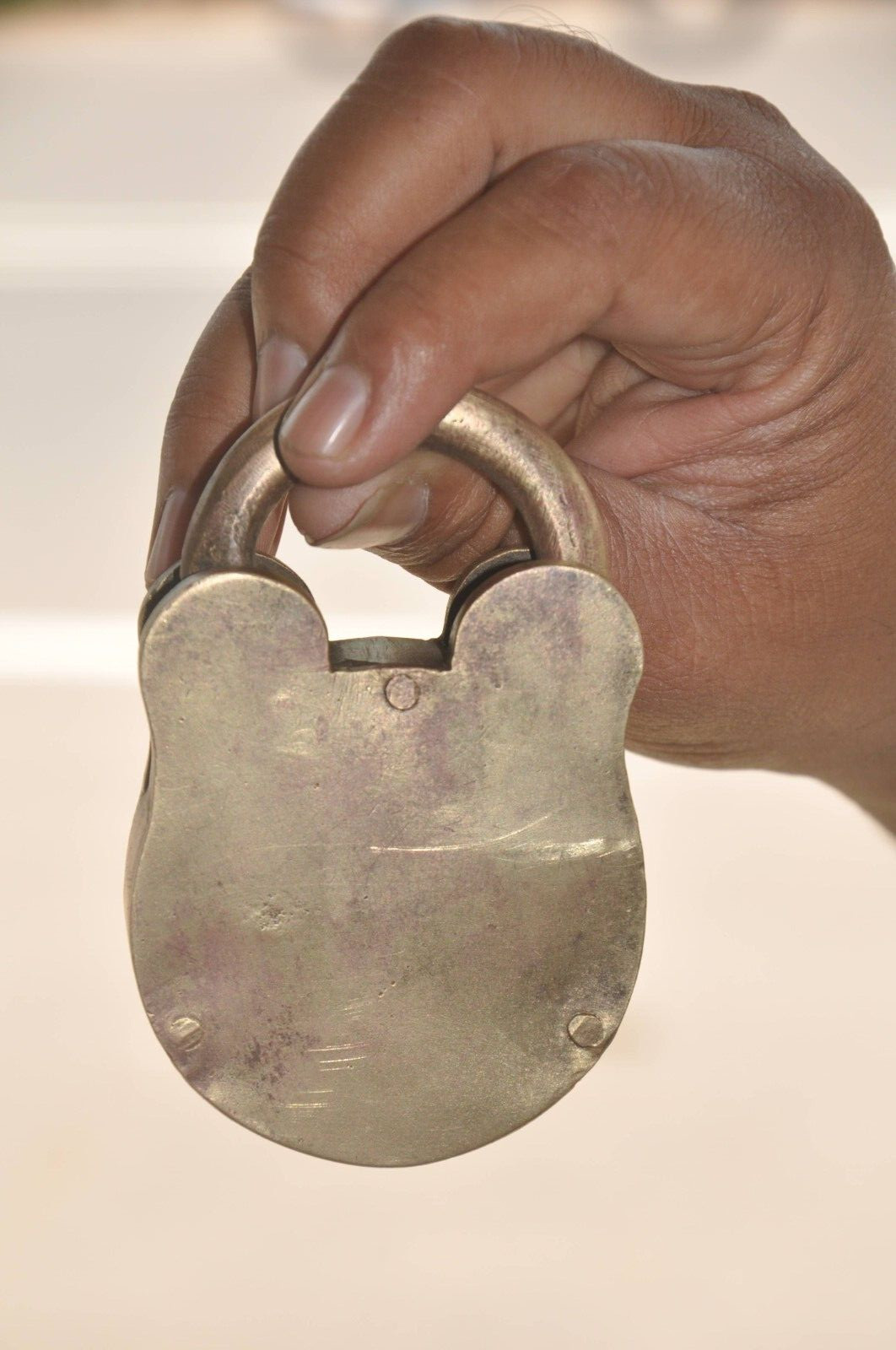 Vintage Brass Fine Quality Lines Engraved Handcrafted Padlock