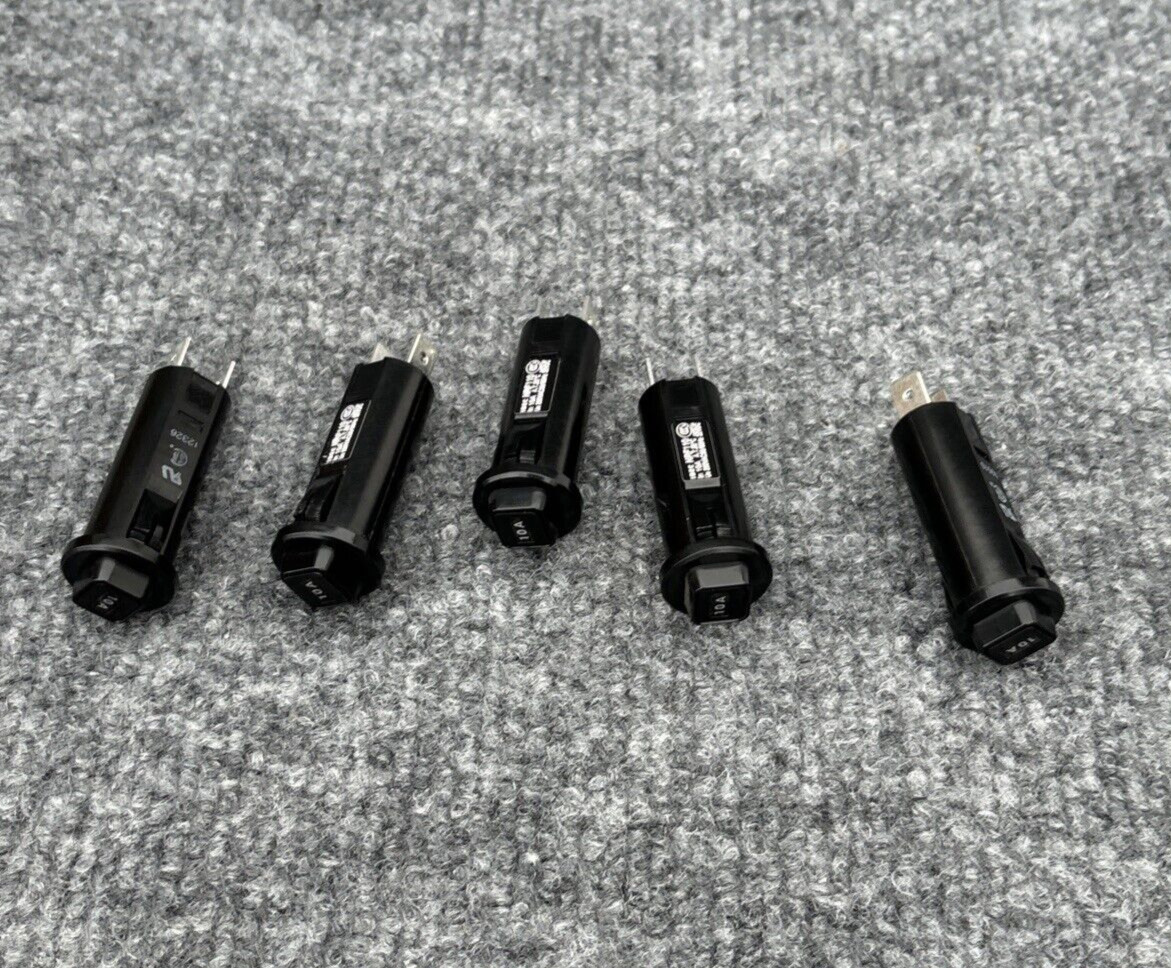 Lot of 5 - IDEC NRF110 -10A Fuse Thermal overload Circuit protector Used