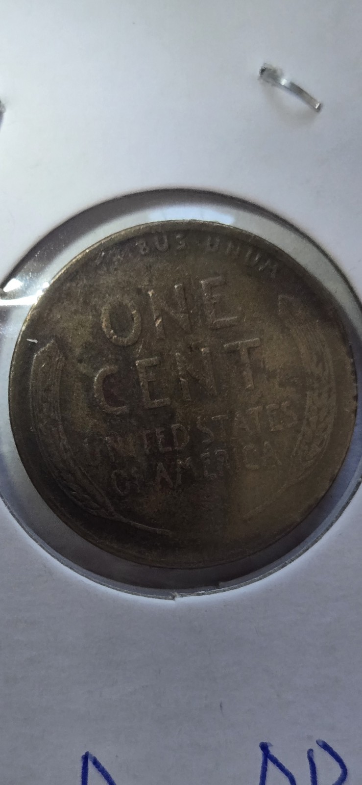 1945 S Lincoln Cent With Reverse Motto Weak Error And Tilted S, Mintmark!