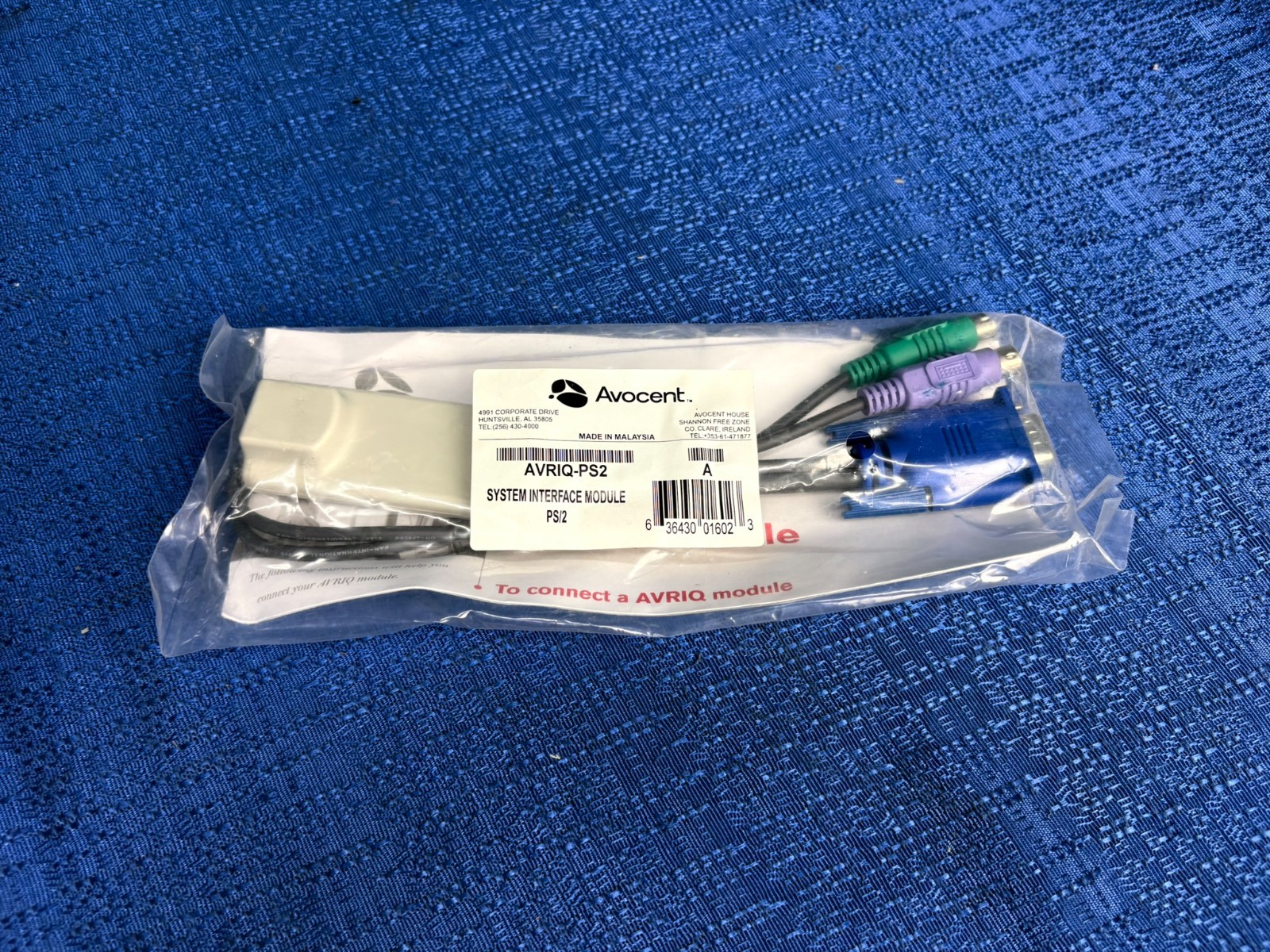 Avocent AVRIQ-PS2 System Interface Module KVM switch - NEW