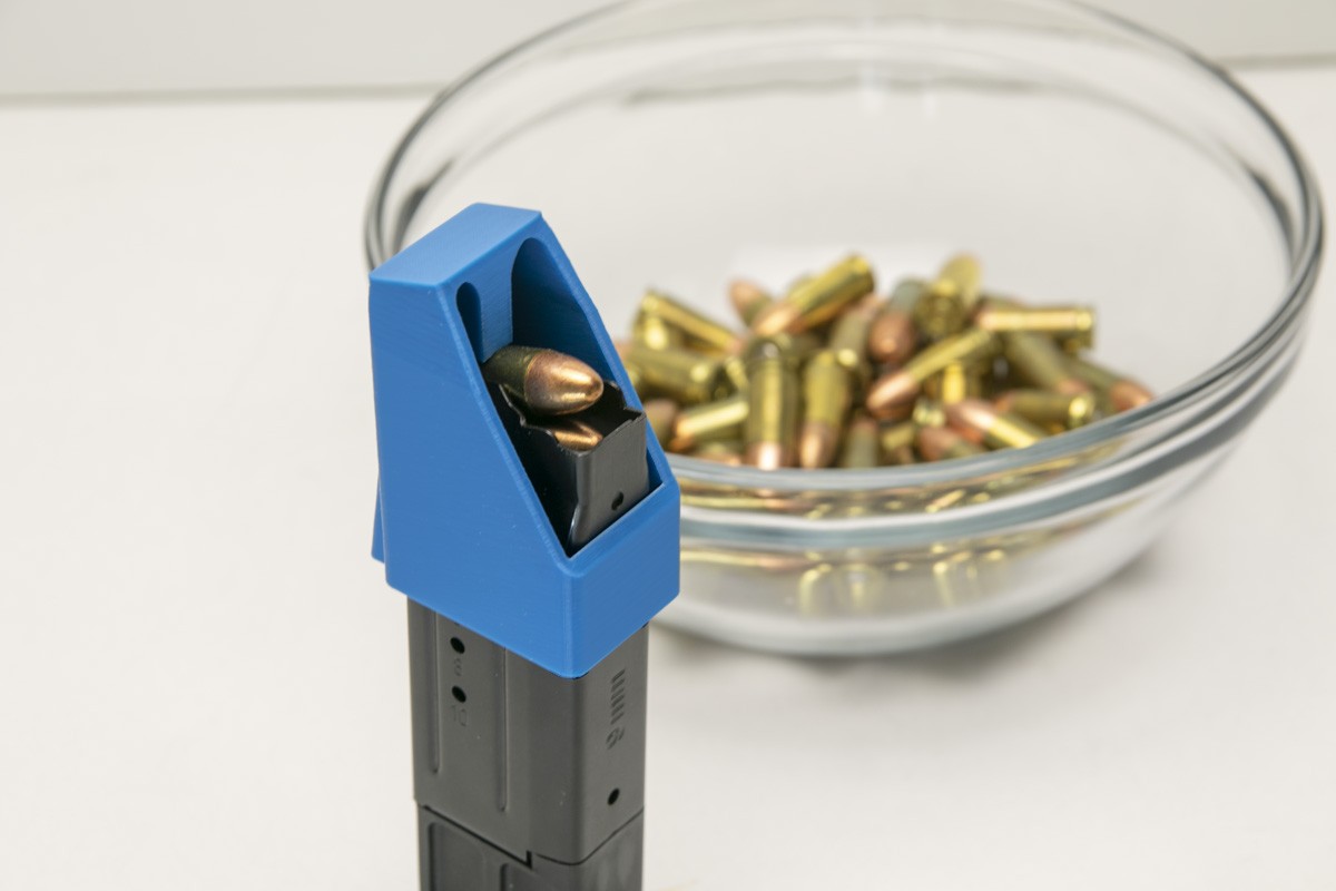 RangeWrks Magazine / Speed Loader for Ruger American Compact In 9mm - BLUE