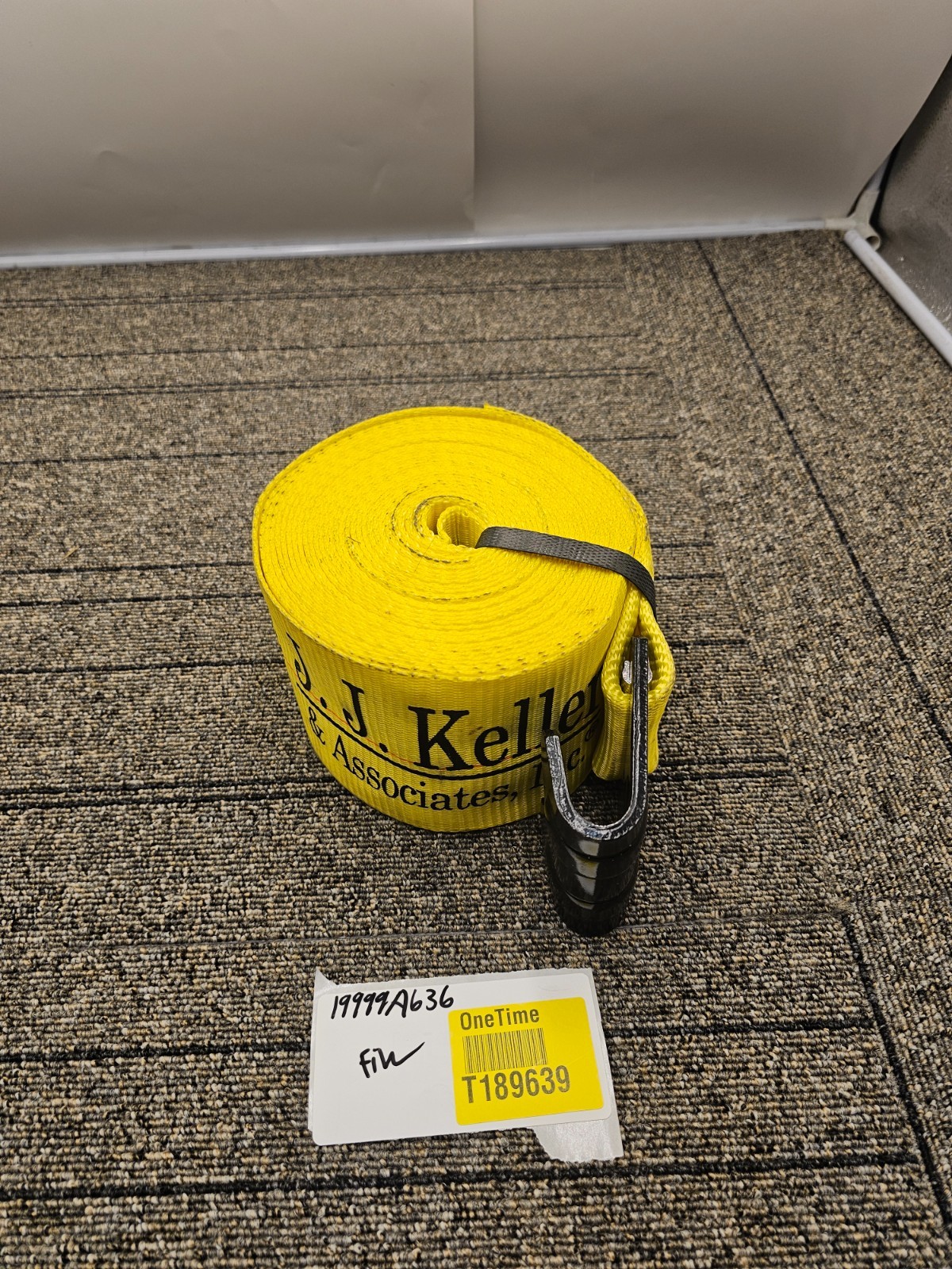 J. J. Keller 23190001 Standard Winch Strap Flat Hook Polyester 4" x 30"