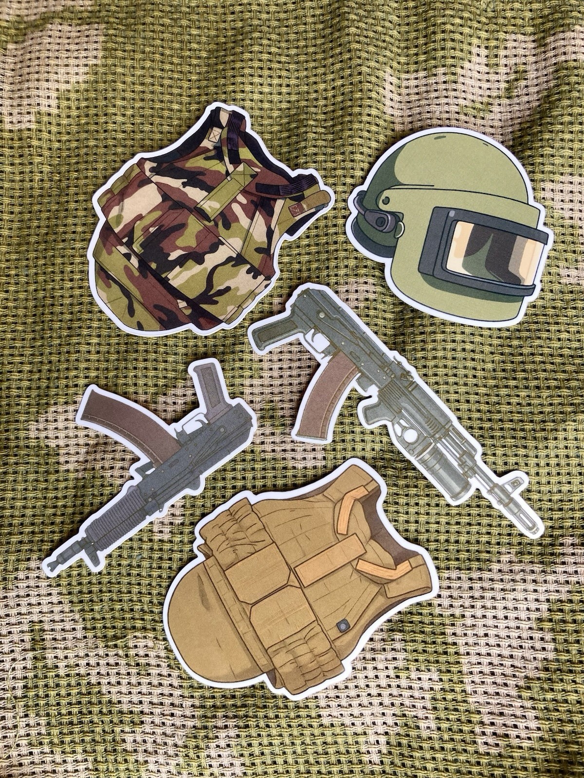 Russian Guns & Gear Sticker Set (Set of 5) - See Description For Sizes