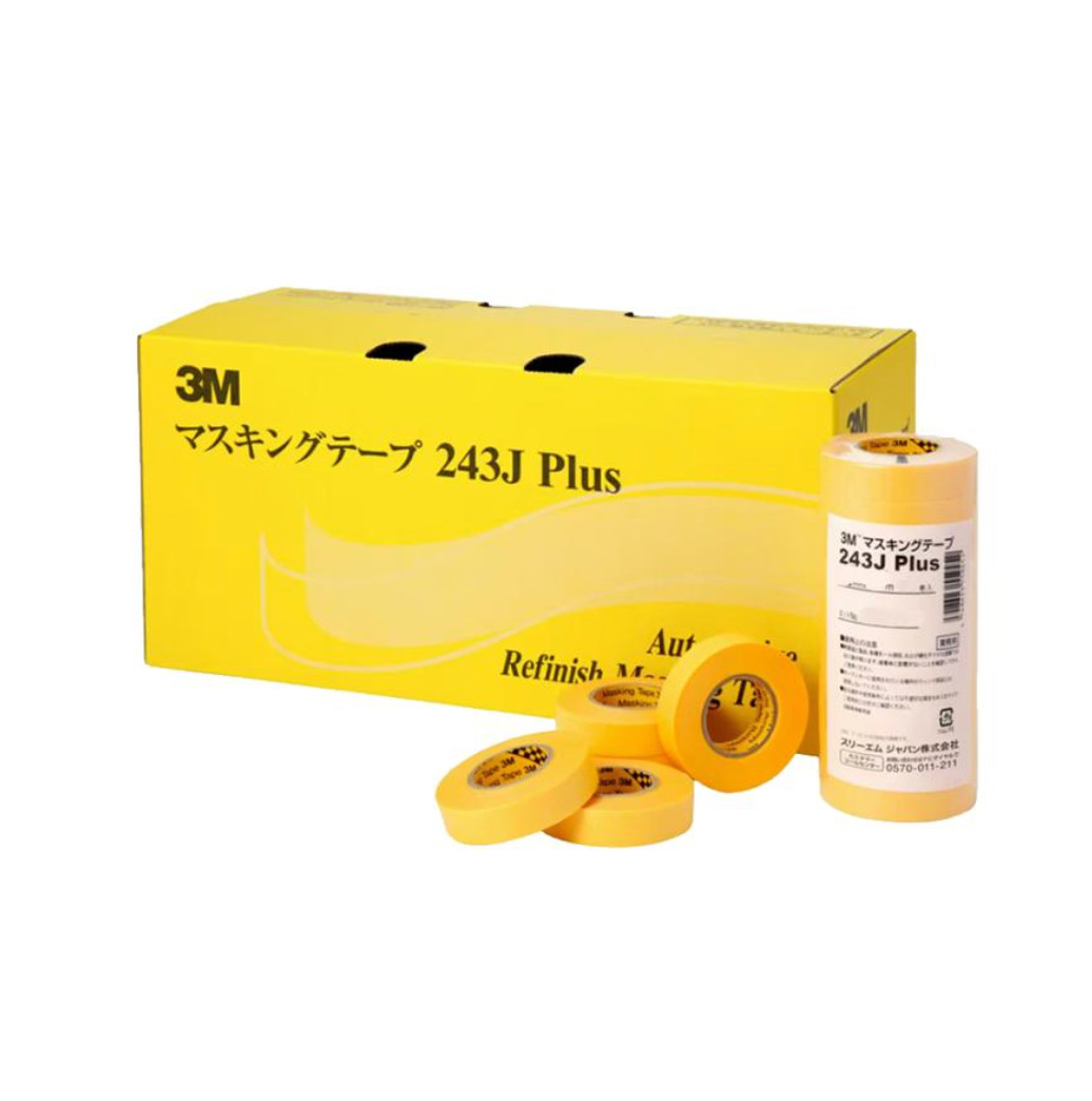 3M Japan 243J Plus Masking tape Automotive refinish Width 18mm BOX 70rolls Japan