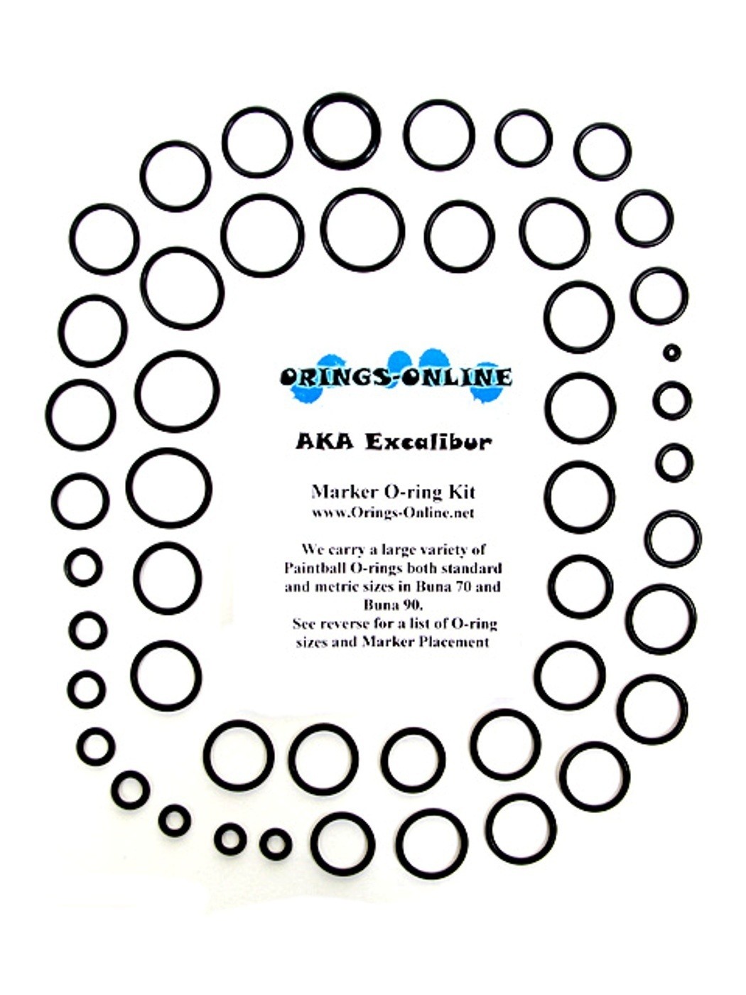 AKA Excalibur Paintball Marker O-ring Oring Kit x 2 rebuilds / kits