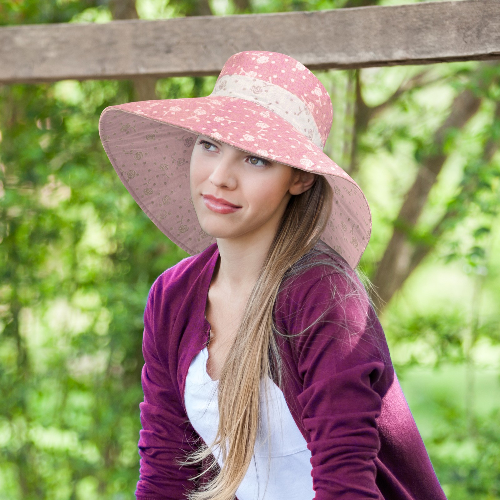 Beach Hat Women Summer Foldable Hat Breathable  Reversible Sun Hat Women