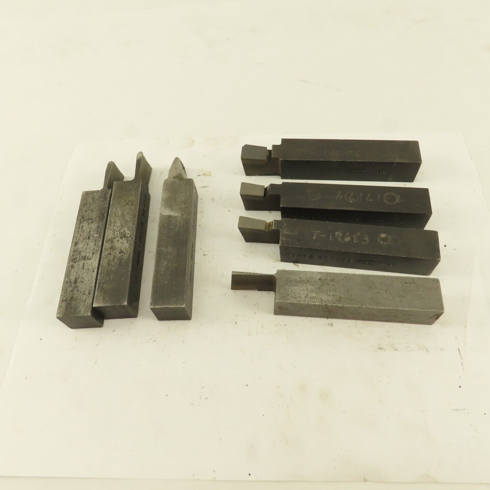 3/4" Square Shank Carbide Tip Turning Grooving Parting Bits Lot Of 7