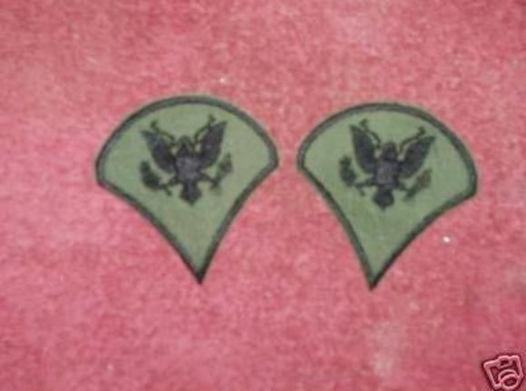 2  ORIG. VIETNAM ERA SUBDUED SPECIALIST 4 RANK  PATCHES   UNISSUED