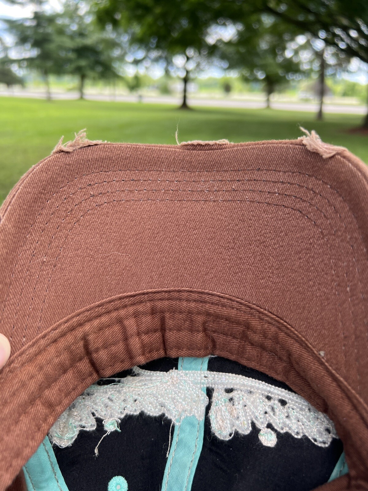 Ninety Nine 99 Rust Color Teal Cap/Hat Grunge Infinity Headwear EUC