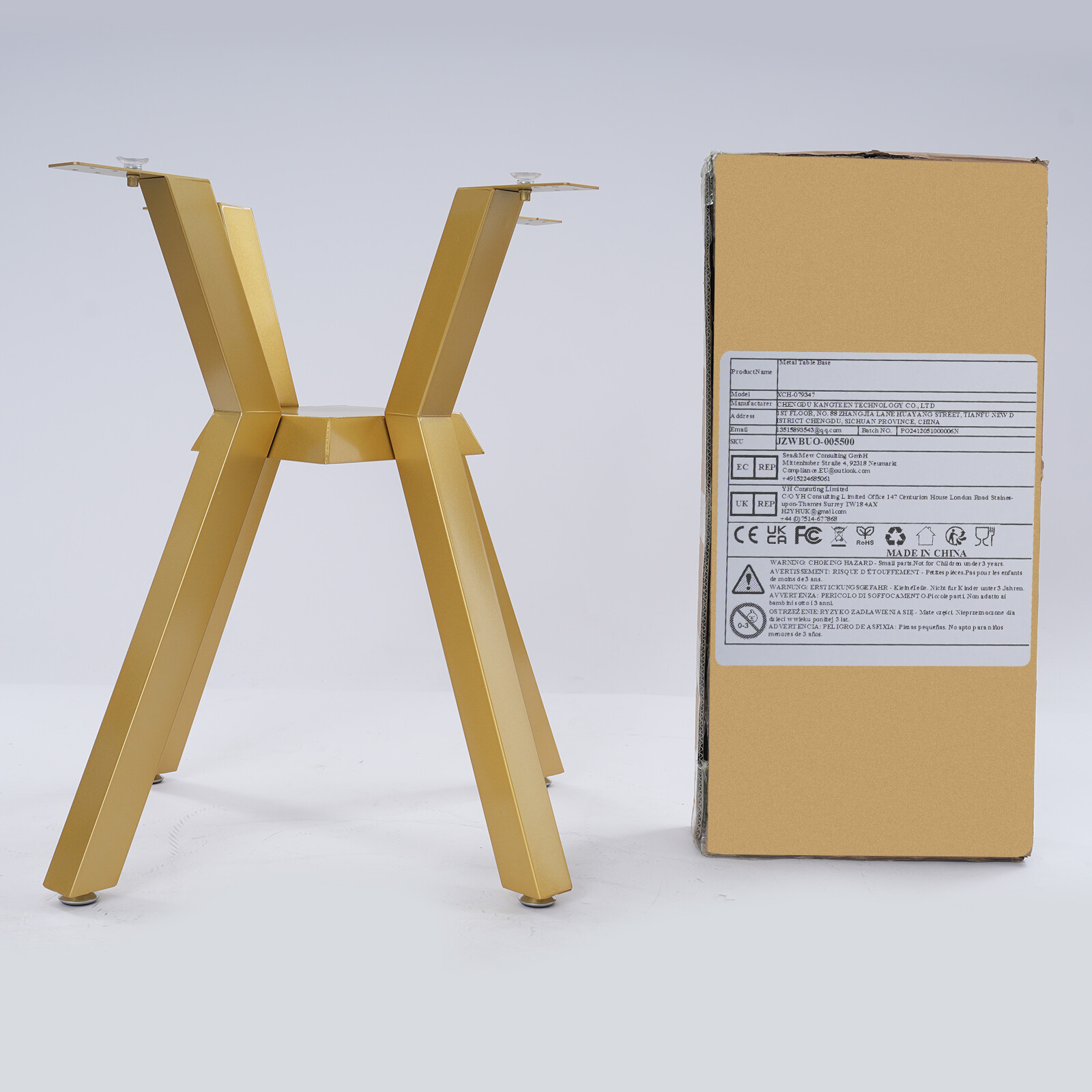 Stable Gold Table Base Modern Table Base 28-inch Metal Table Base 100 kg max