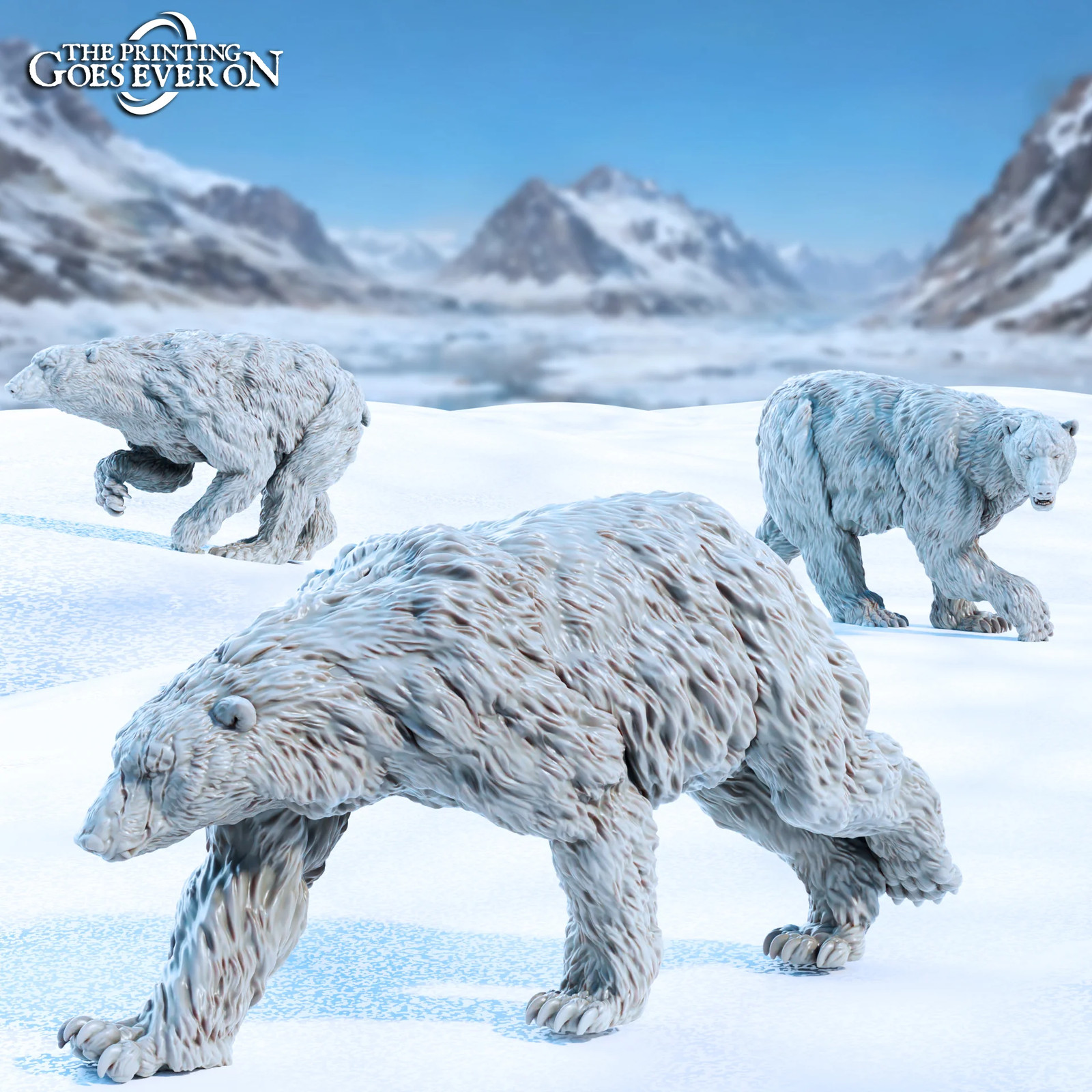 Frostkin Polar Bears (Set of 3) - 28-32mm Tales - Resin Tabletop Miniatures