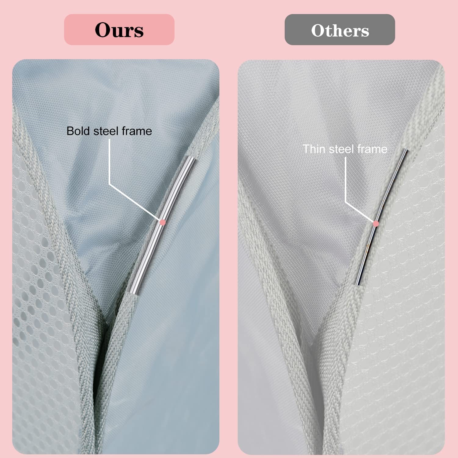 2 PCS Mesh Laundry Hamper,Collapsible Laundry Baskets,75L Large Foldable Dirt...