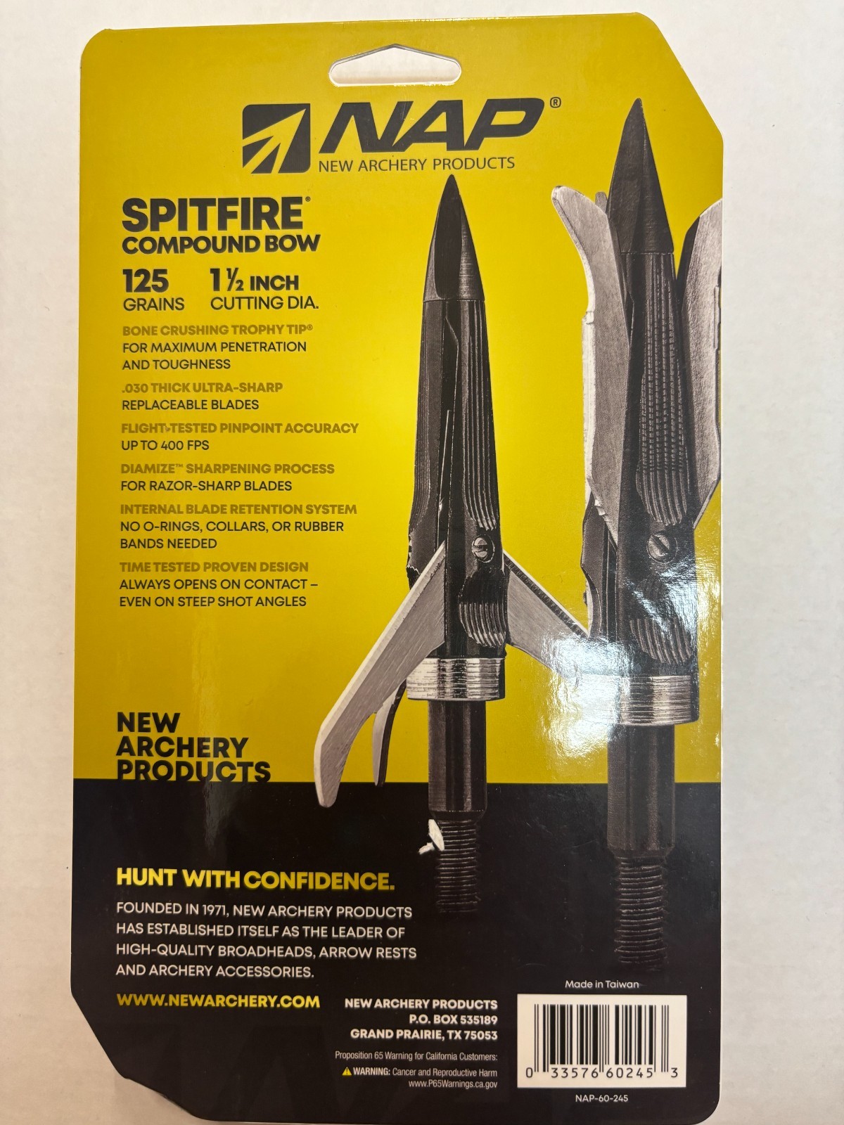 NAP Spitfire Mechanical Broadhead 125GR