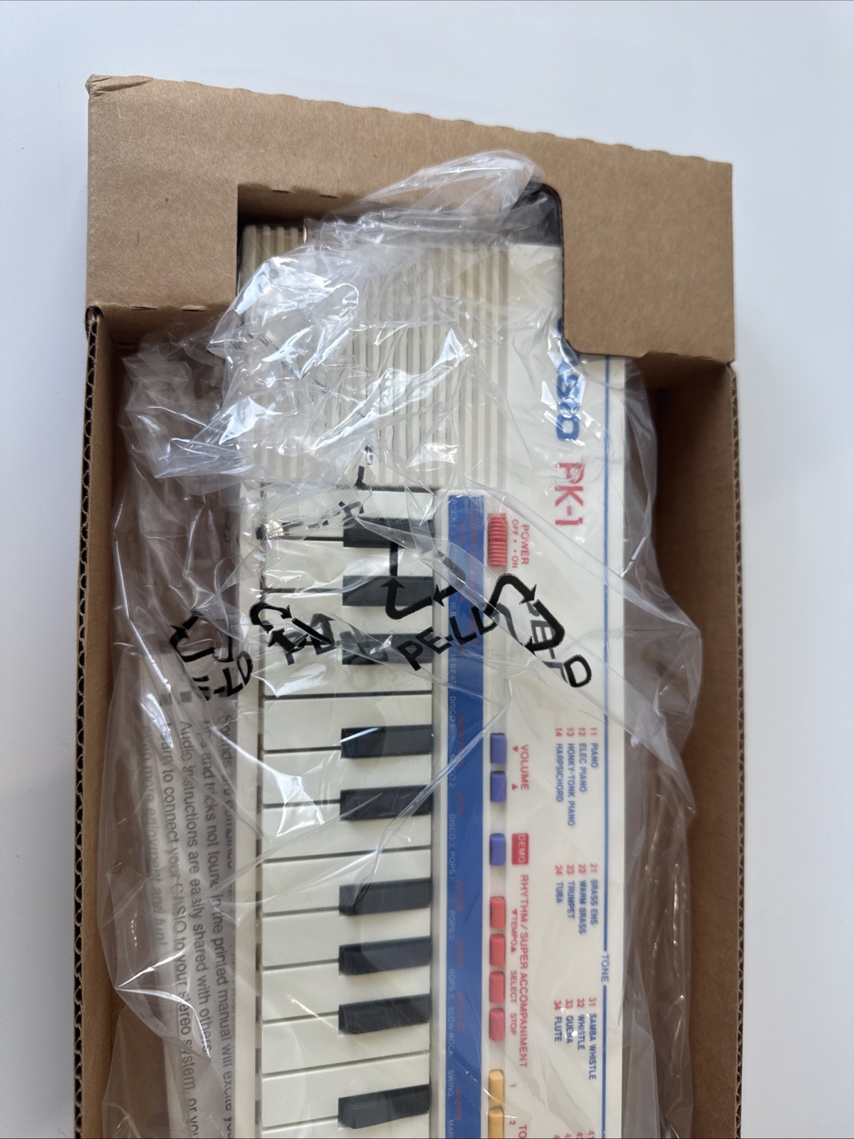 NEW OPEN BOX Vintage Casio PK-1 32-Key Electric Keyboard Pulse Code Modulation