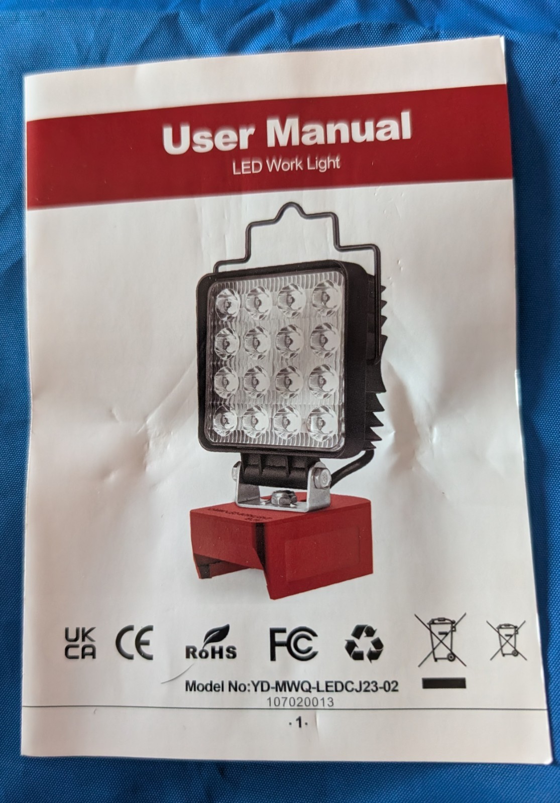 Cordless 18-21V  LED Work Light   NO battery New