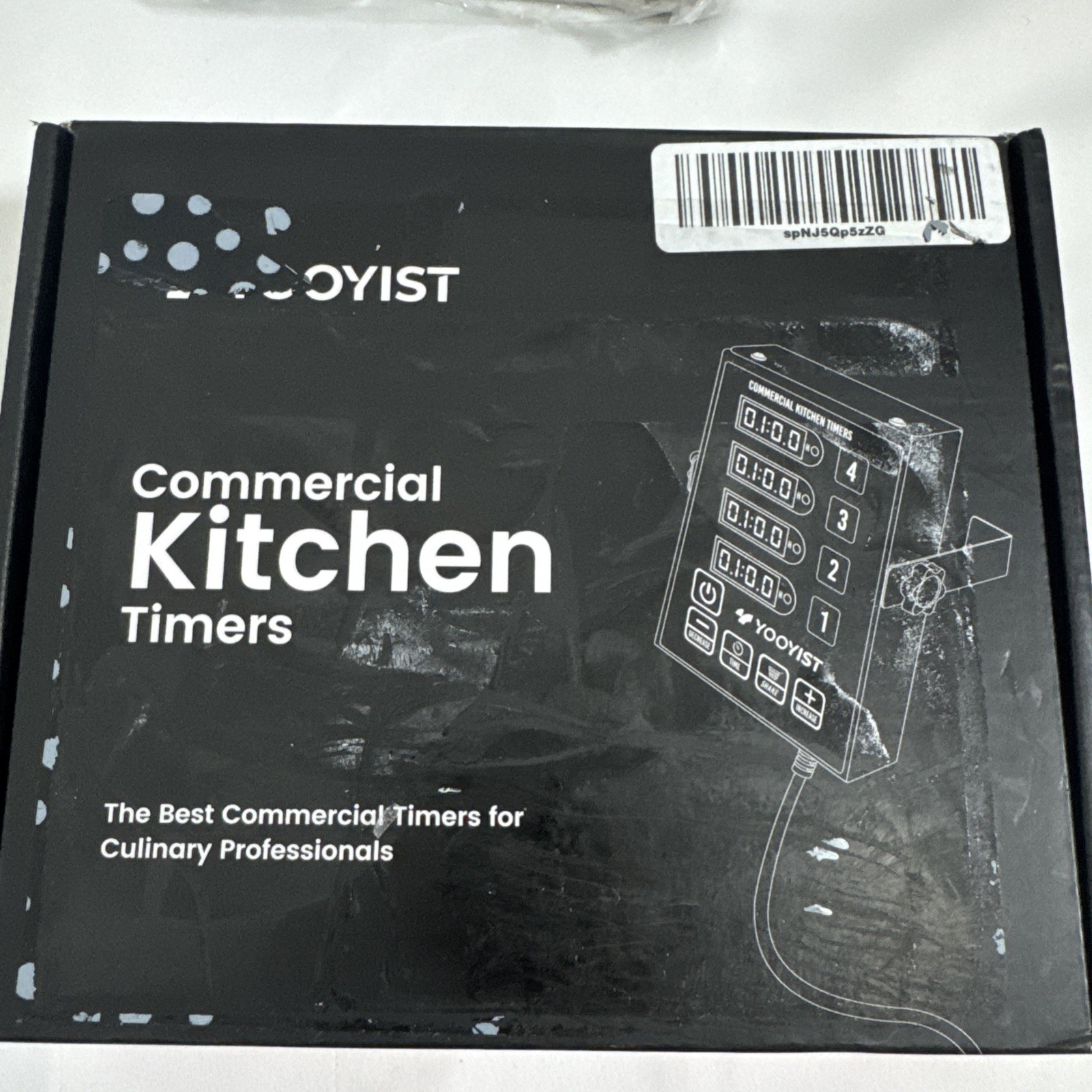 Yooyist Commercial Kitchen Timer Ultra Loud 4 Channel Digital Led Timer 110V New