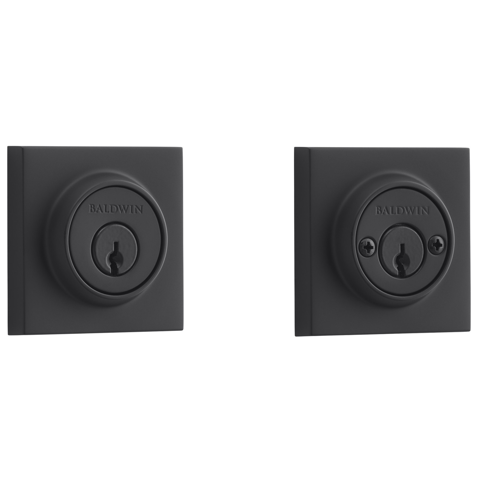 Baldwin DC.CSD Contemporary Square Standard C Keyway Double - Black