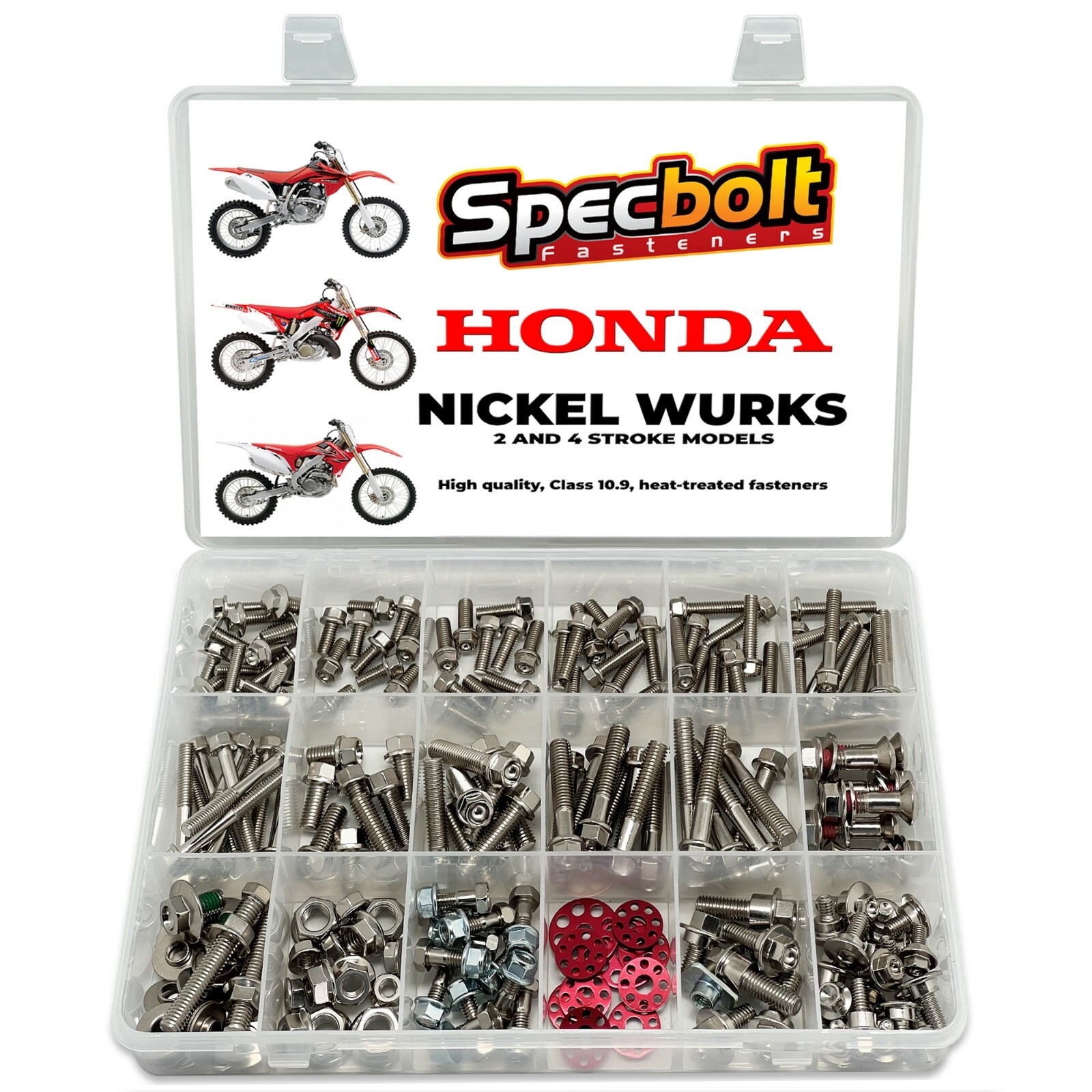 Honda CR Nickel Wurks Bolt Kit CR80 CR85 CR125 CR250 CR500 Ti Look 125 250 500