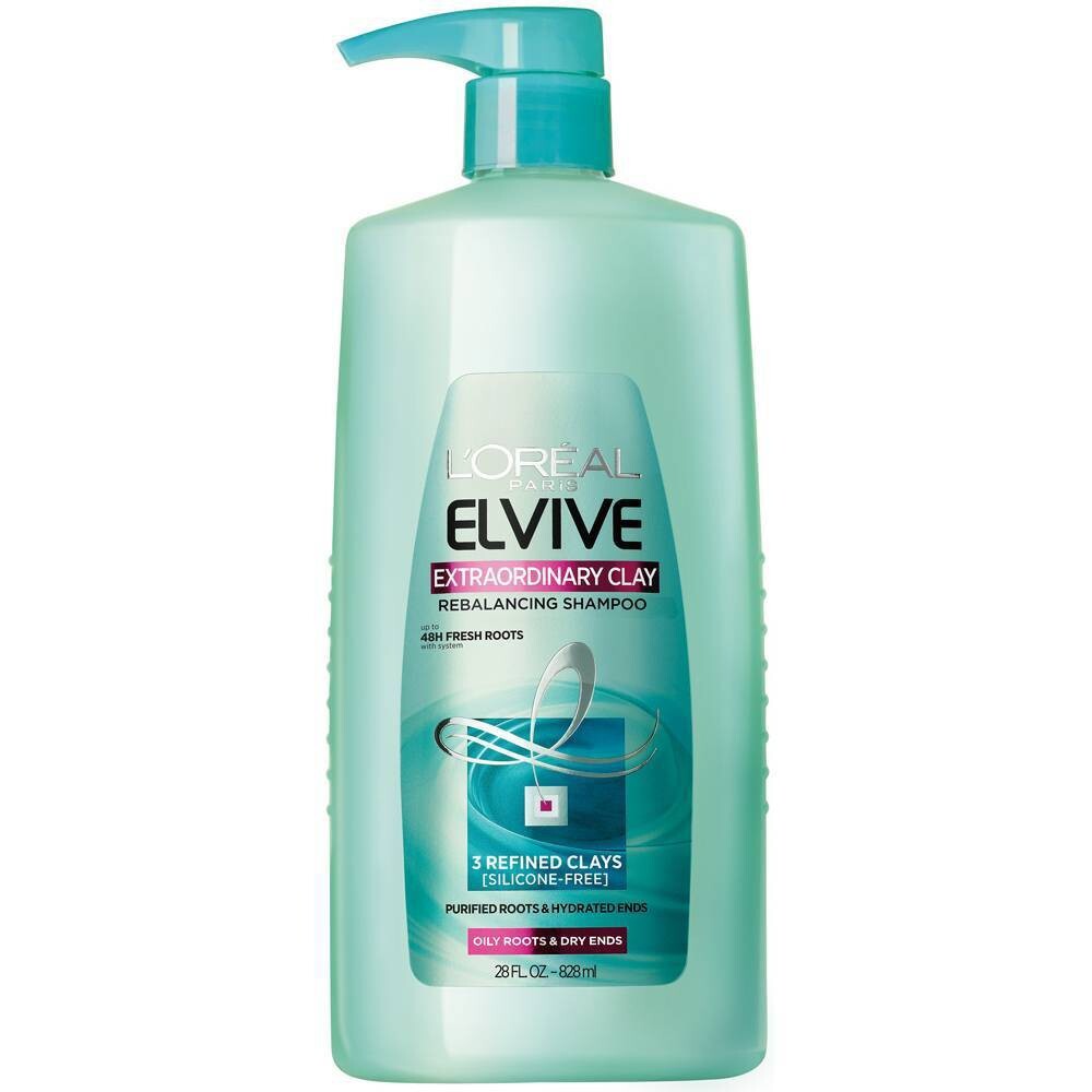 L'Oreal Paris Elvive Extraordinary Clay Rebalancing Shampoo for Dry Hair - 28 fl