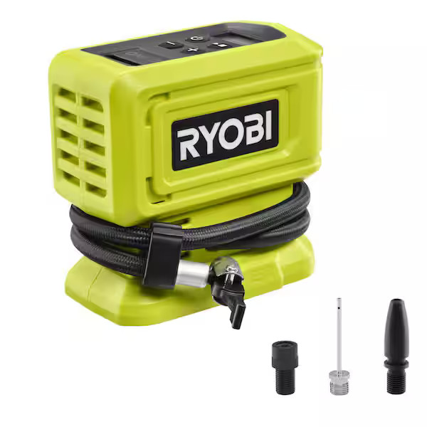 Ryobi 18V Cordless High-Pressure Inflator TOOL-ONLY Compact Powerful for Tires
