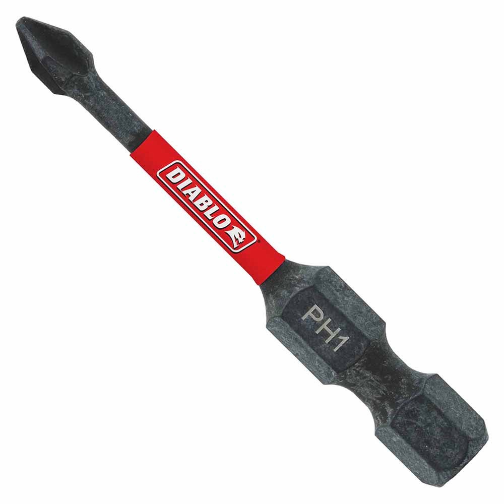 Diablo DPH12P5 2in PH1 Phillips Drive Bits 1/4in Hex Shank 5-Pack