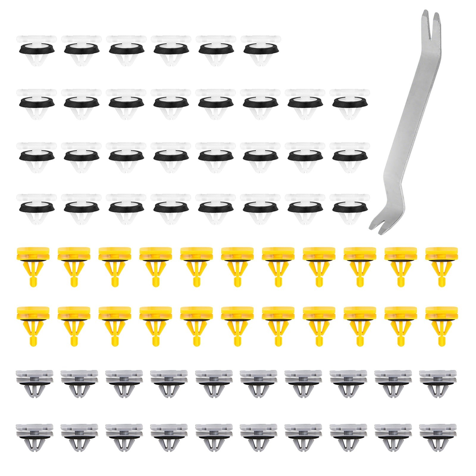 70PCS Nylon Trim Clips for GM Cadillac GMC Fender Flare Rocker Moulding Retainer