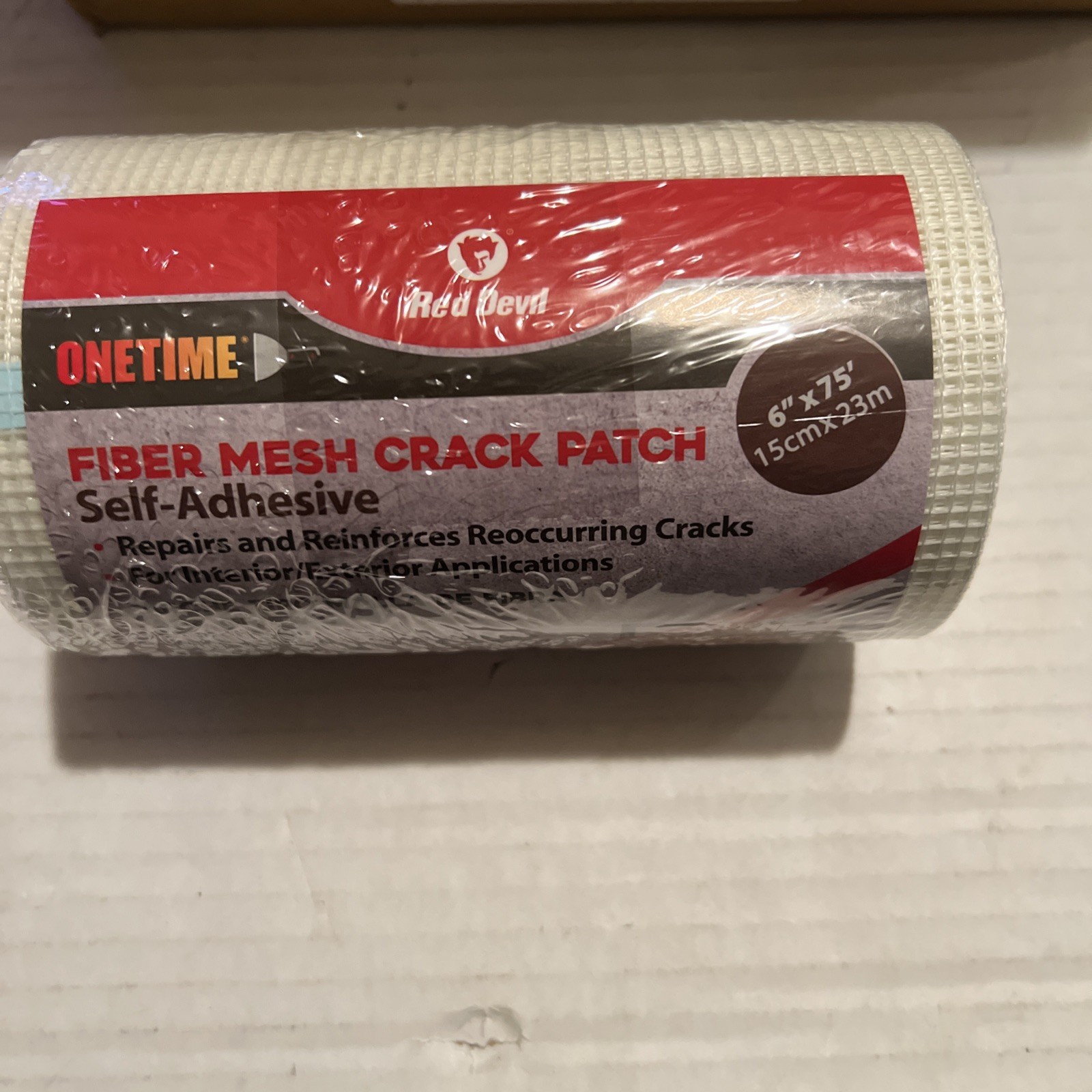6-PACK! Red Devil 1226 Onetime Fiber Mesh Wall Crack Patch 6" x 75' In White NWT