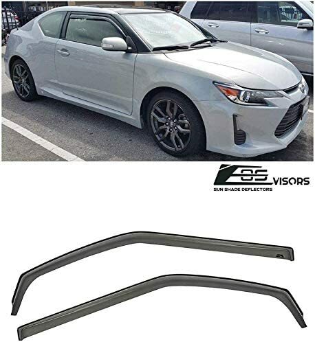 JDM SMOKE TINTED Side Vents Sun Shade Rain Deflectors For 11-16 Scion tC Gen 2