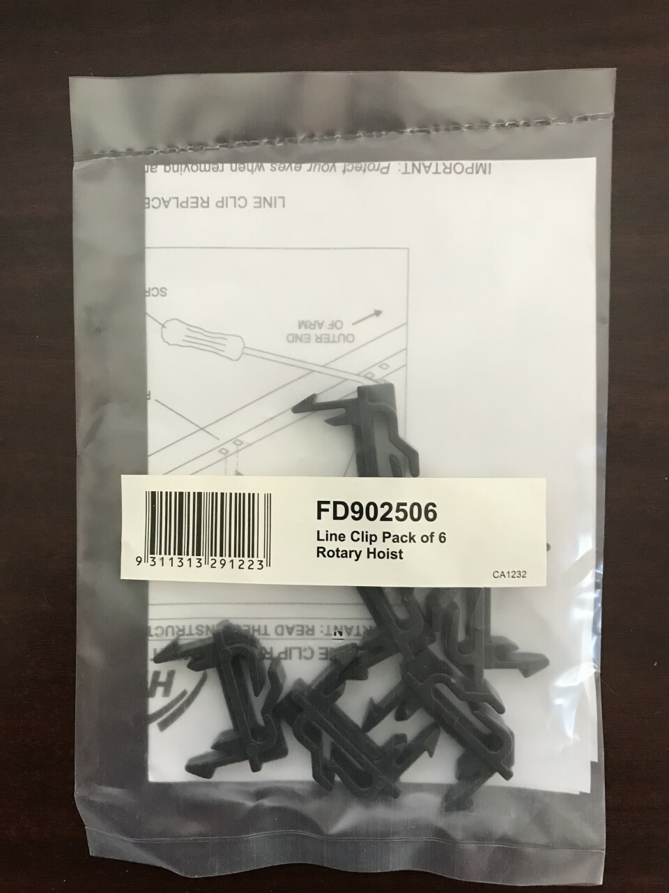 Hills Rotary Hoist Line Clip Pack of 6