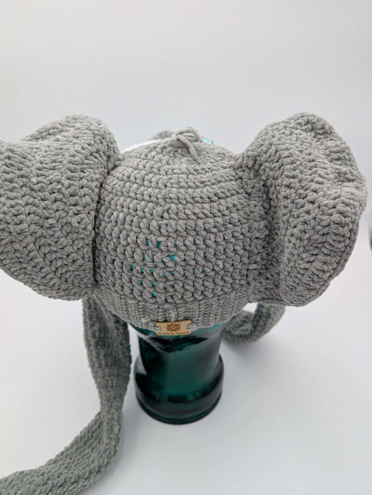Knottie Hooks Handmade Crochet Elephant Hat with Pop-up Ears - Youth